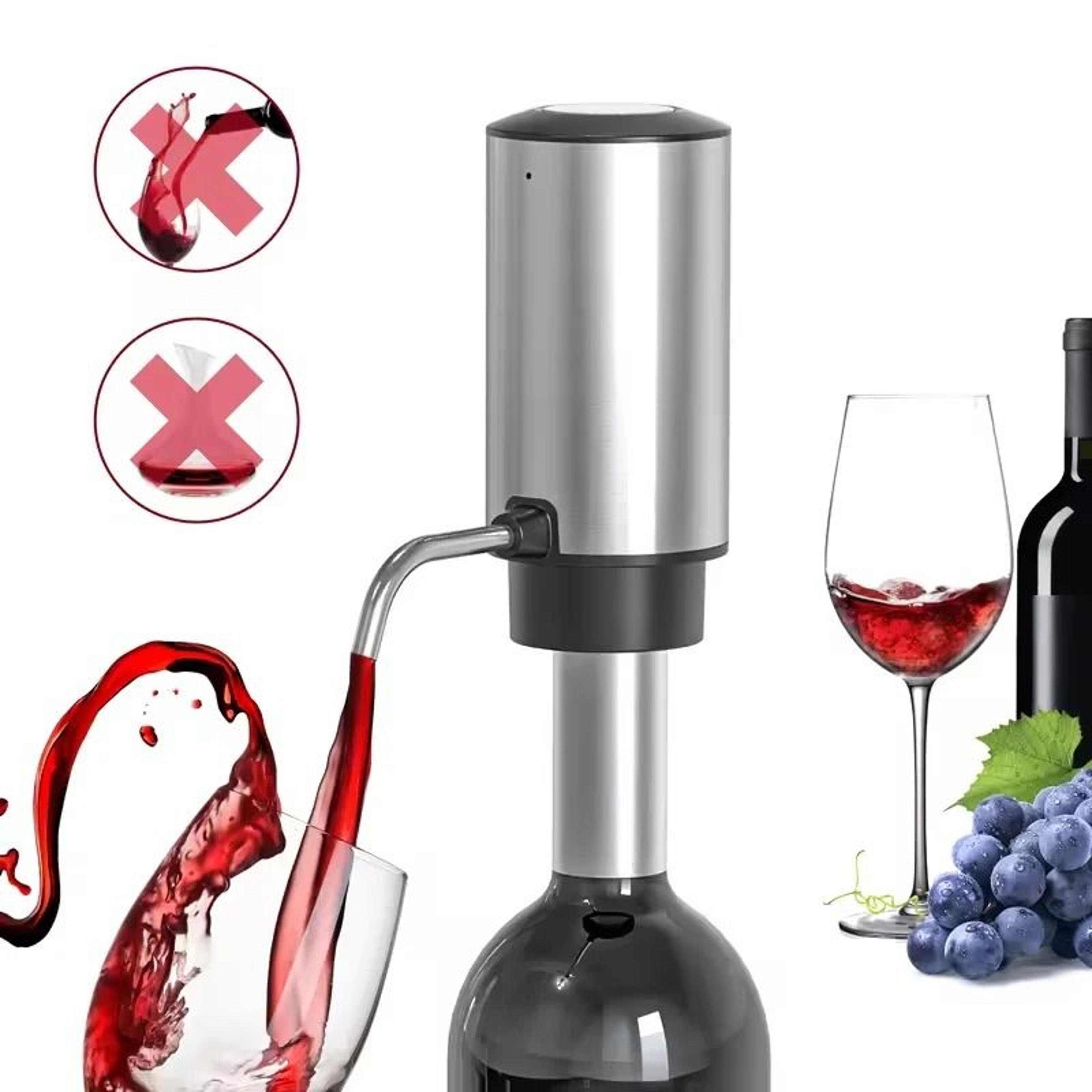 automatic electric wine aerator and dispenser set with usb type c rechargeable battery