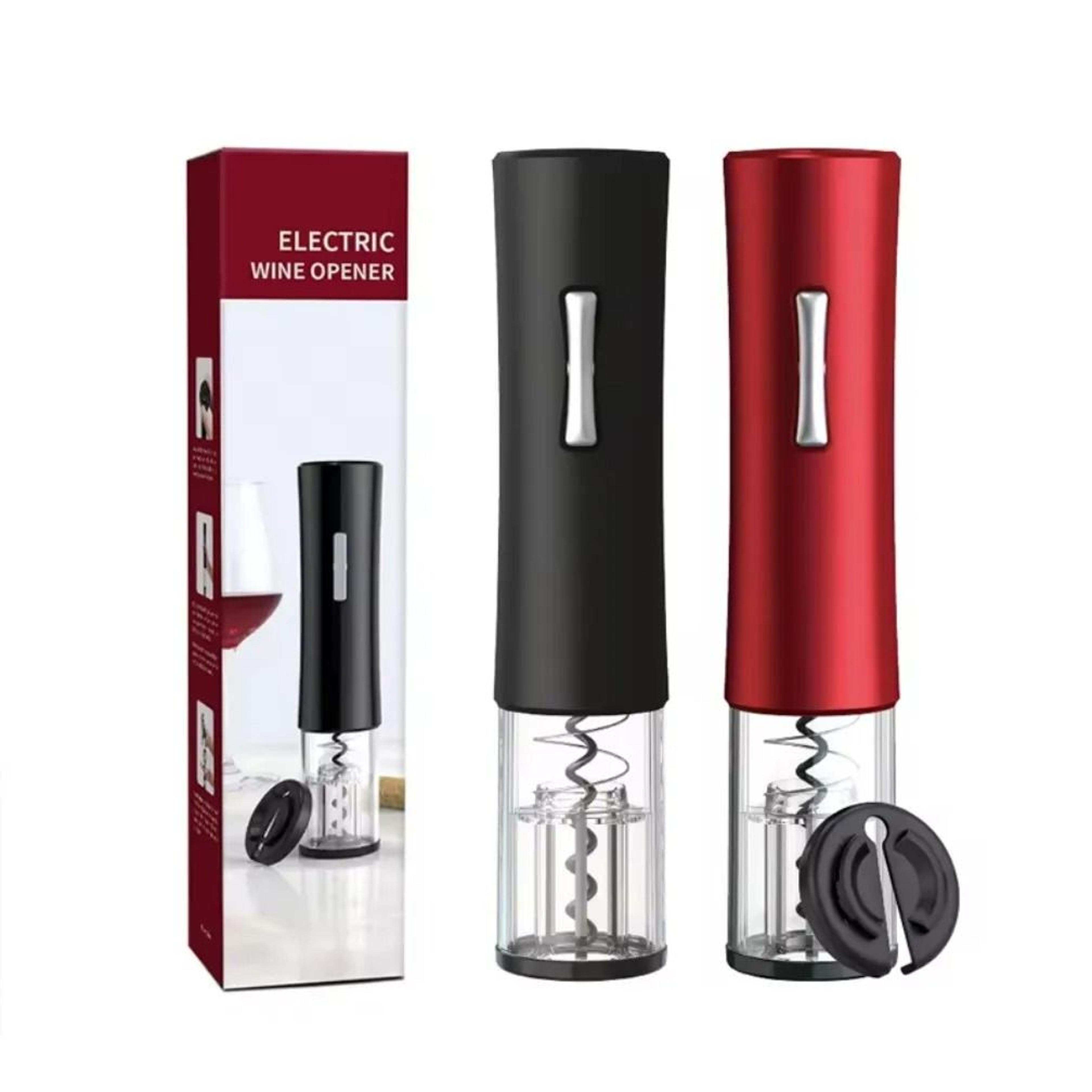 compact matte finish electric wine opener gift set with aerator spout and vacuum stopper