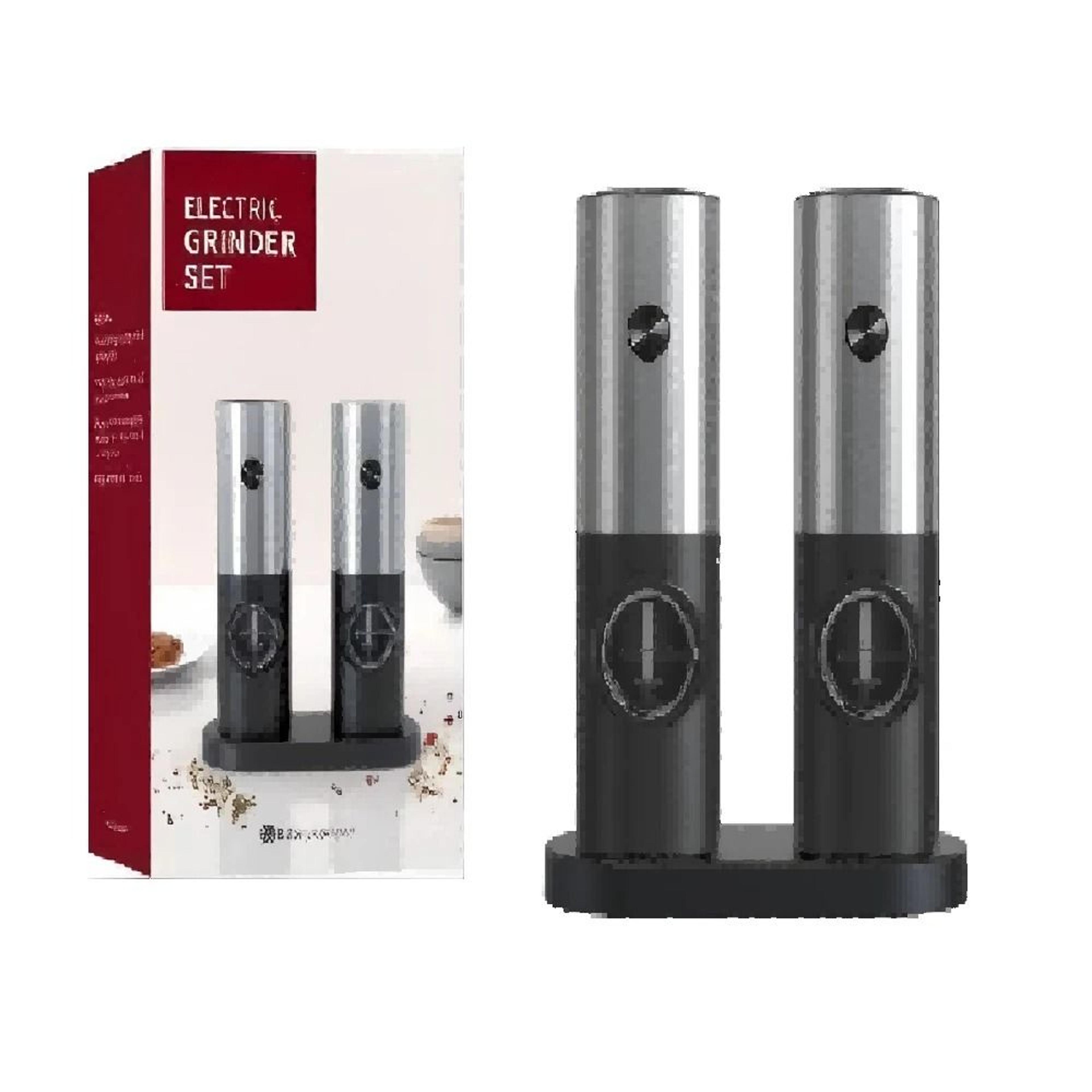 cordless automatic salt and pepper grinder with led light and adjustable ceramic core