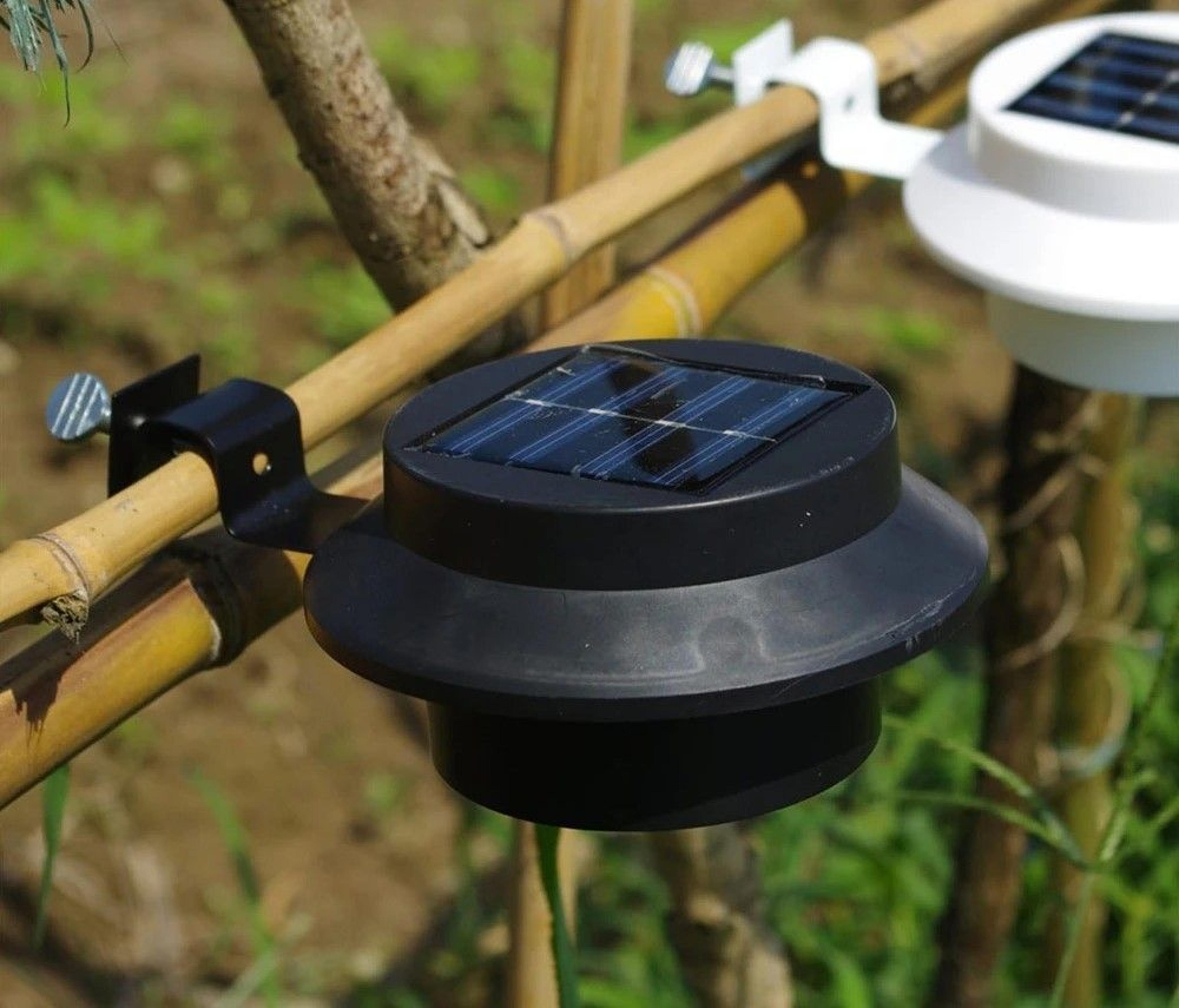 outdoor 3-led solar fence light and railing garden wall lamp