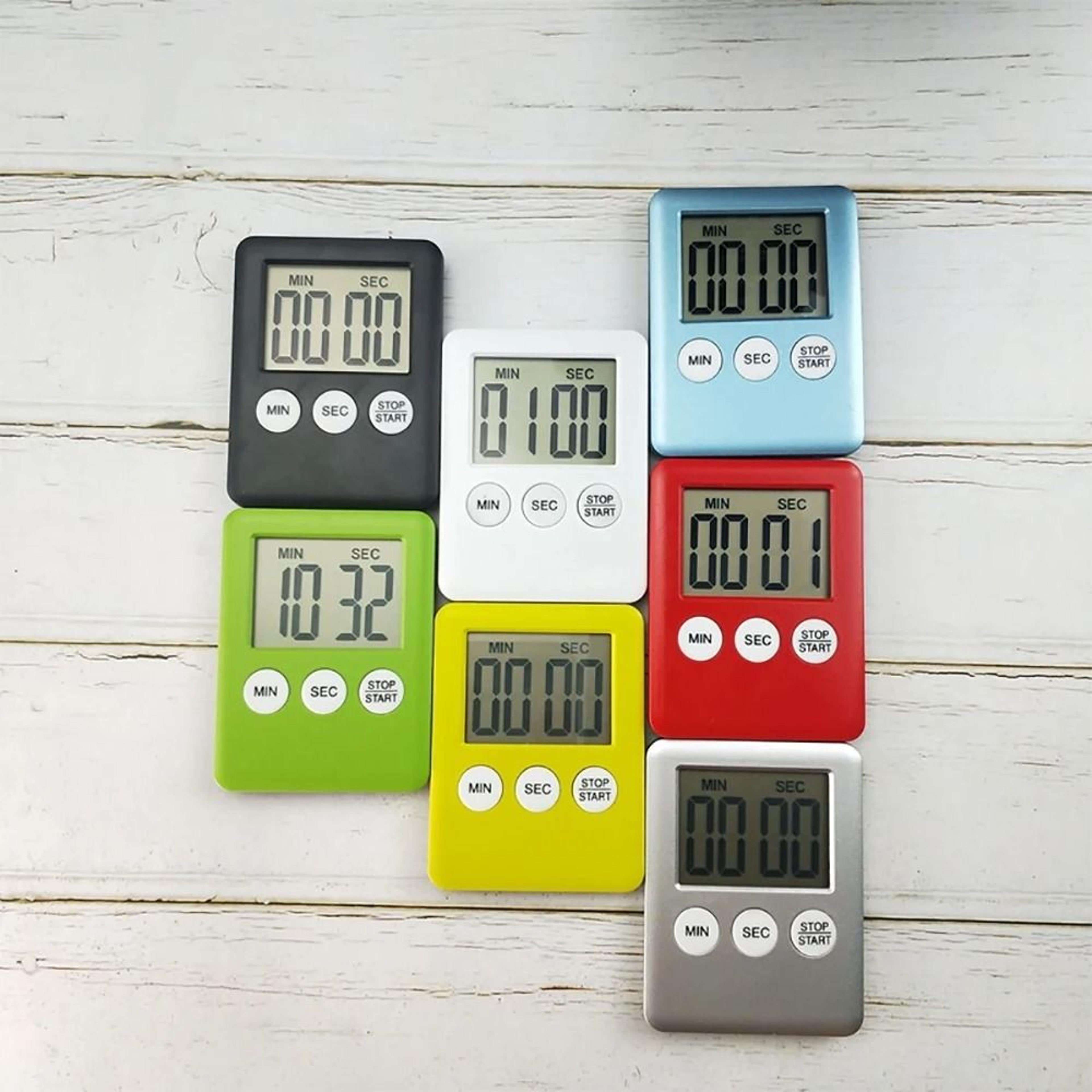 ultra-thin square digital lcd kitchen timer and count up countdown alarm clock