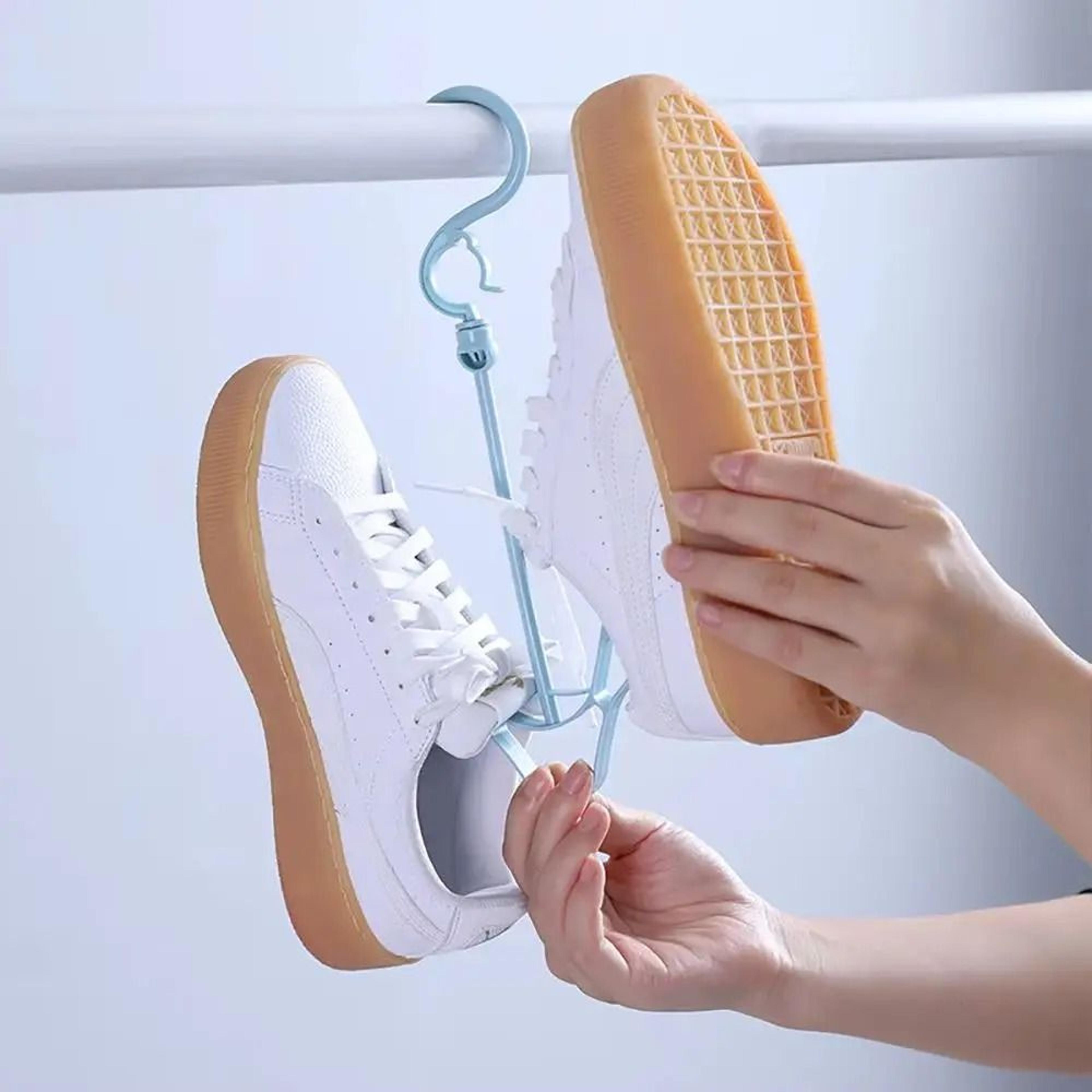 hanging shoe drying hook and balcony shoe organizer rack