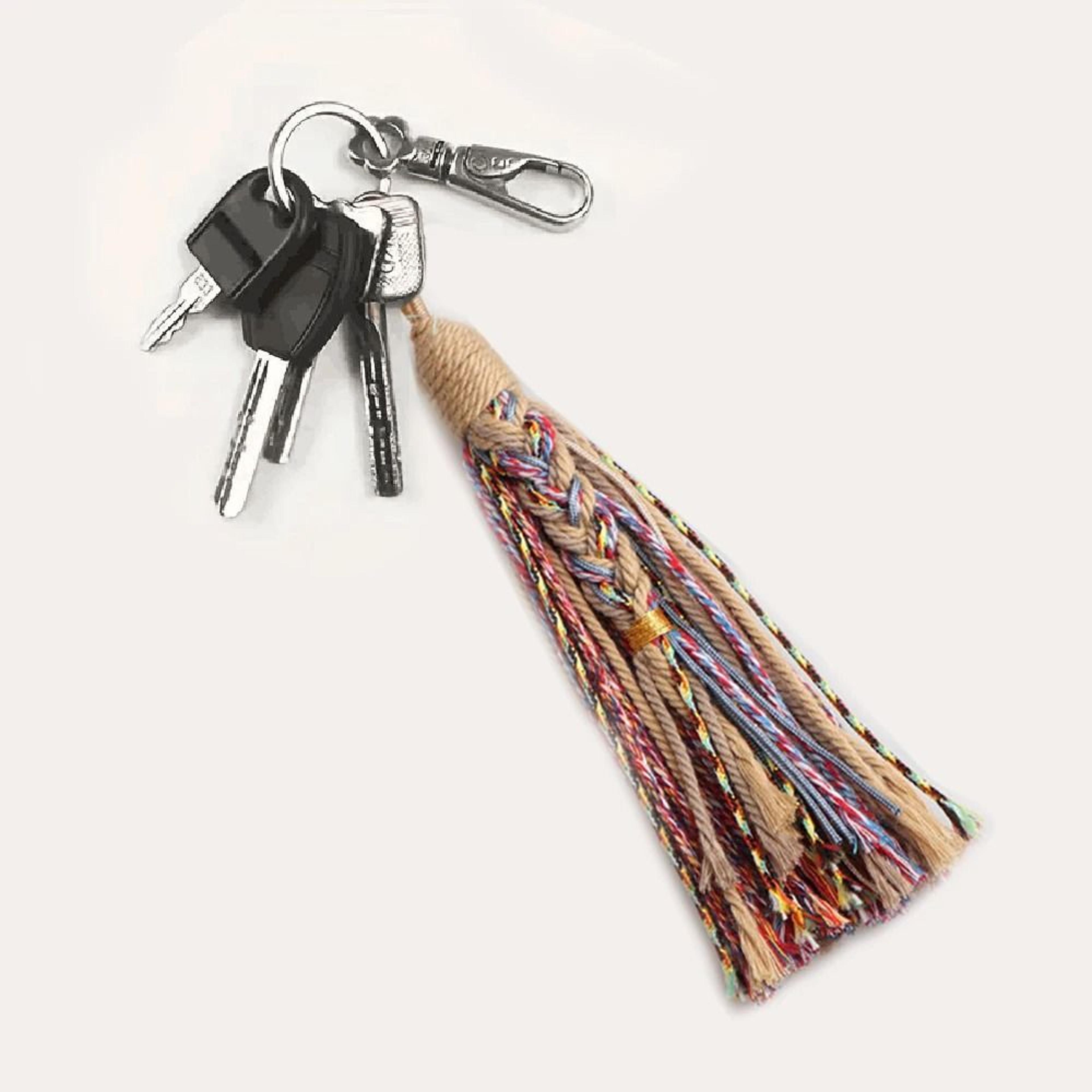 hand-twisted cotton thread tibetan style tassel pendant for diy jewelry and crafts