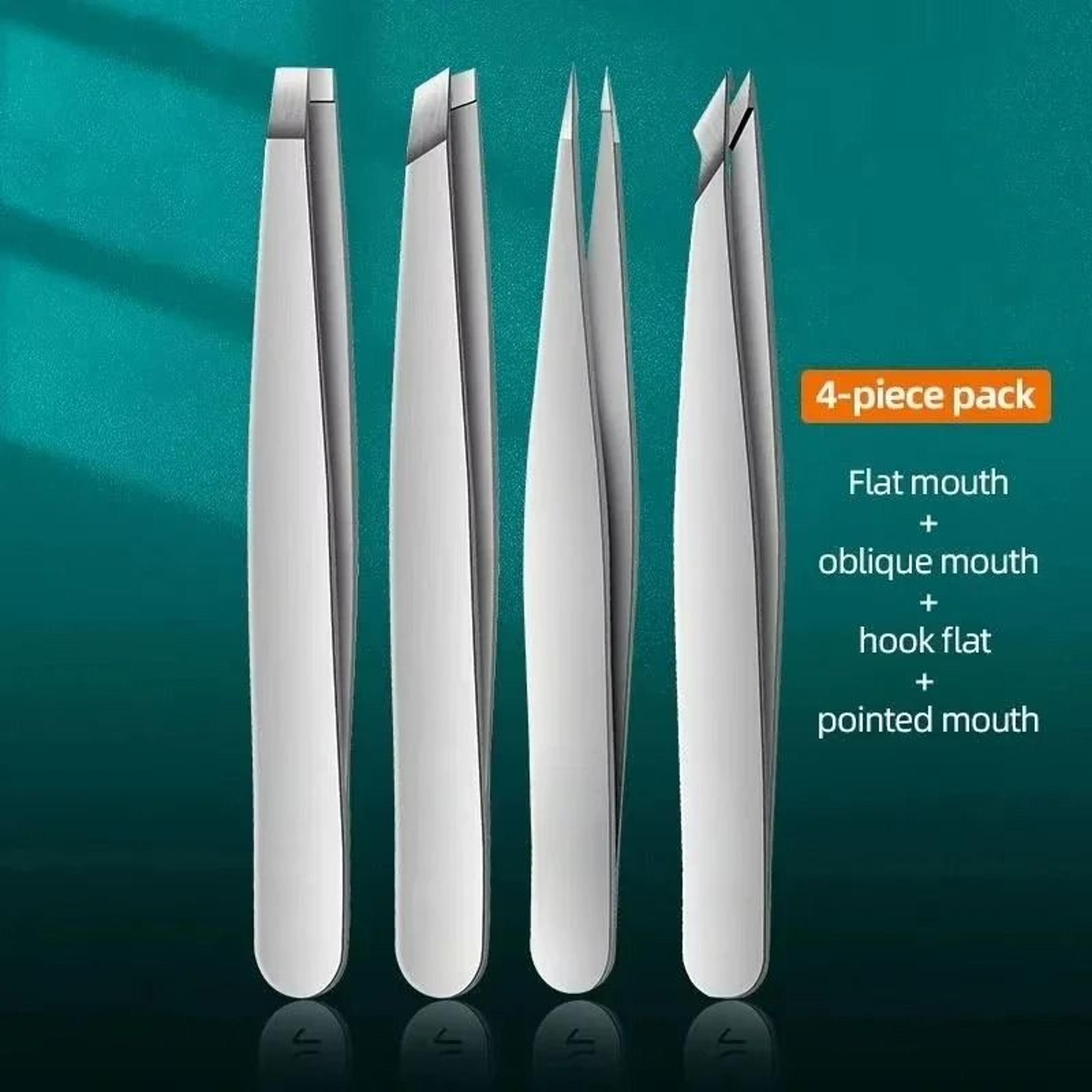 professional precision eyebrow tweezers set for facial hair and ingrown hair removal