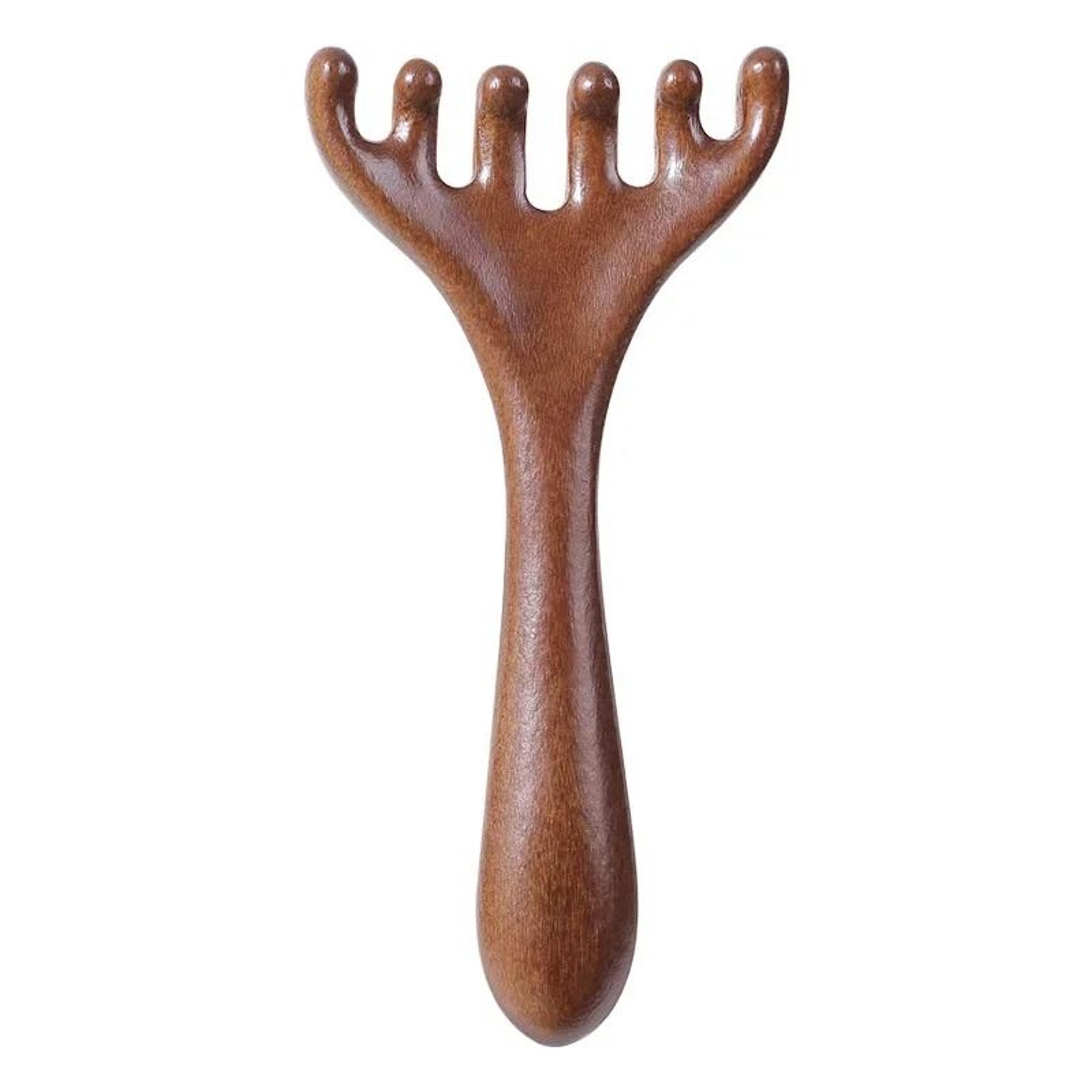 anti-static 6-claw meridian massage comb and gua sha head massager tool