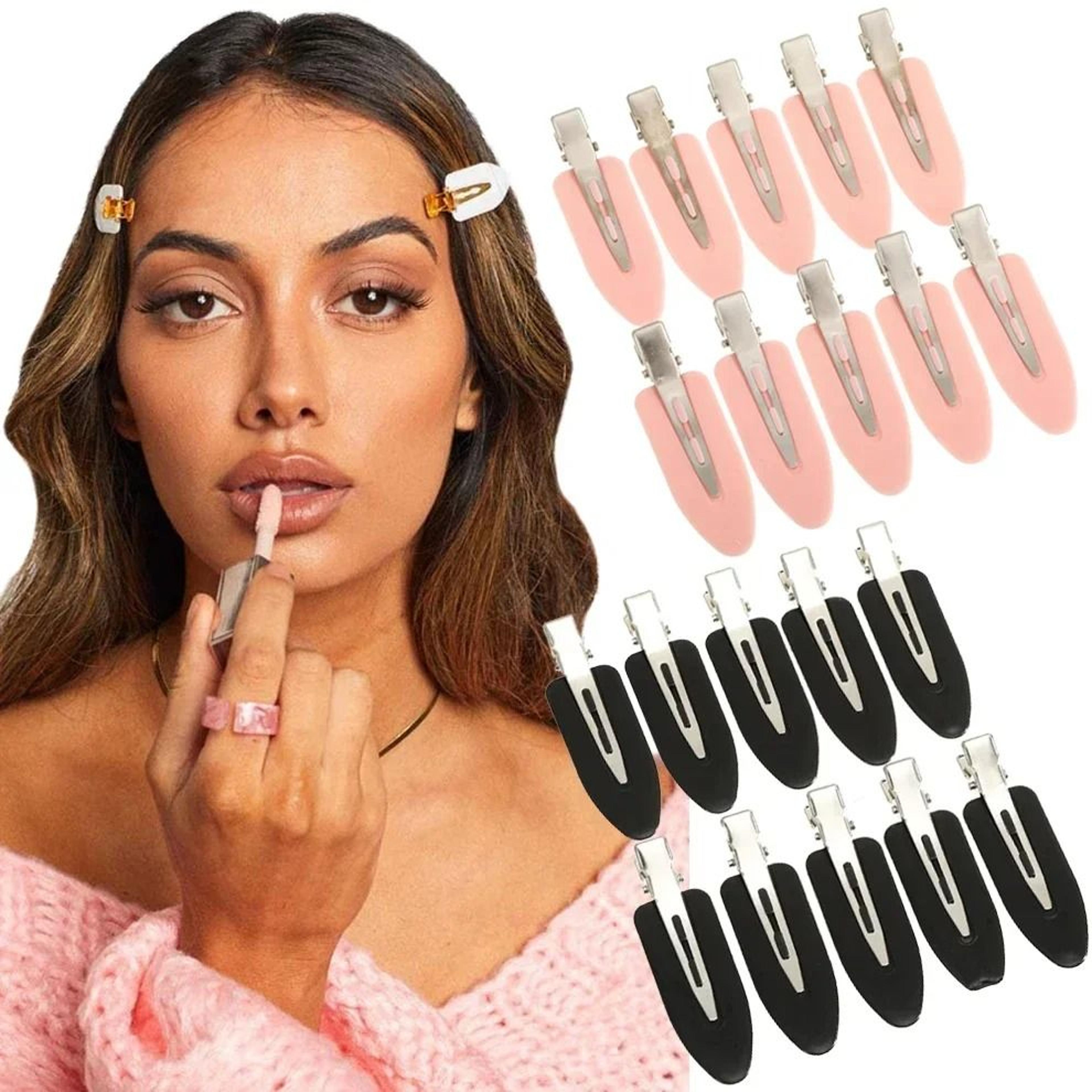no-bend no-trace seamless alligator hair clips for makeup, styling, and bangs