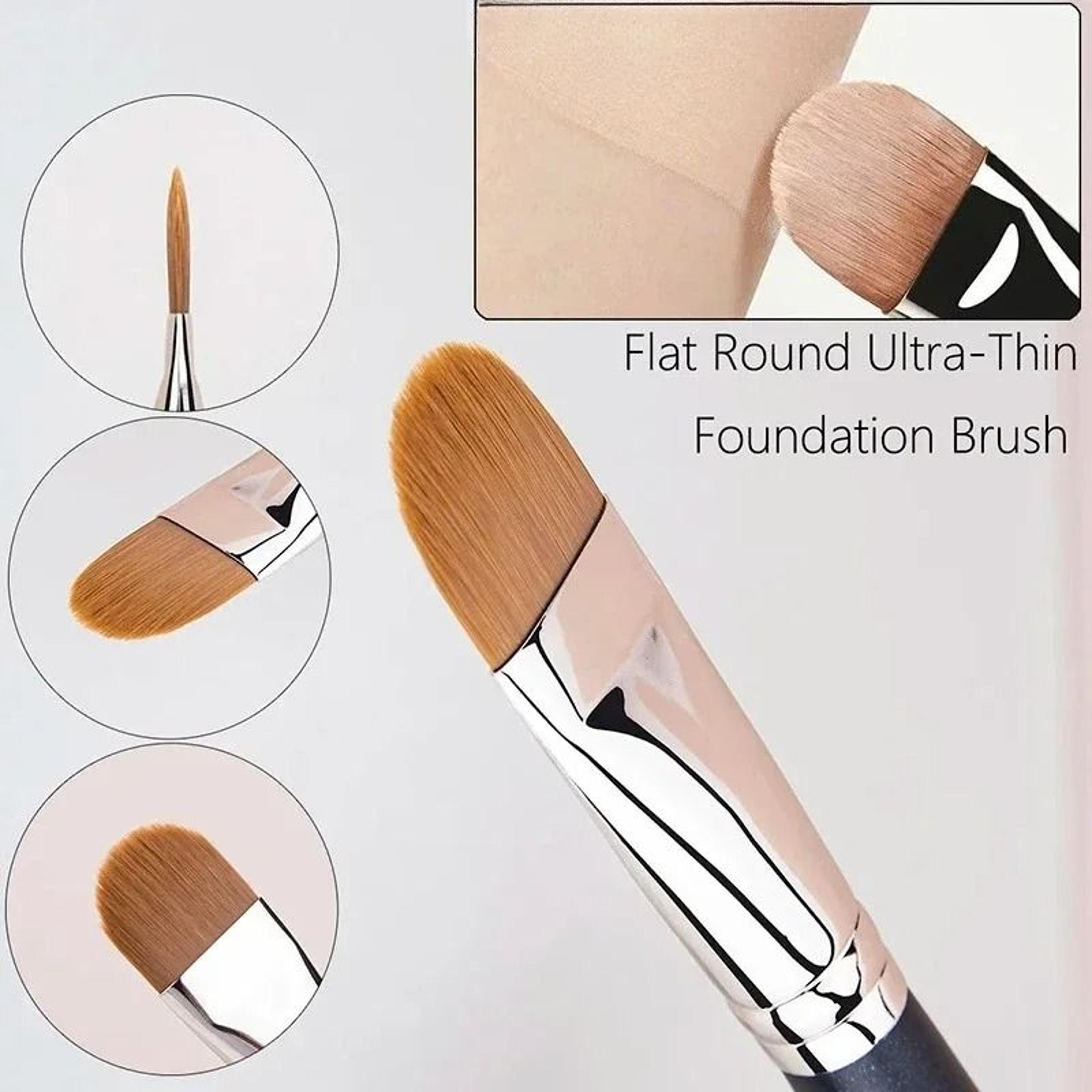 flat round ultra-thin foundation and concealer makeup brush tool for beginner practice