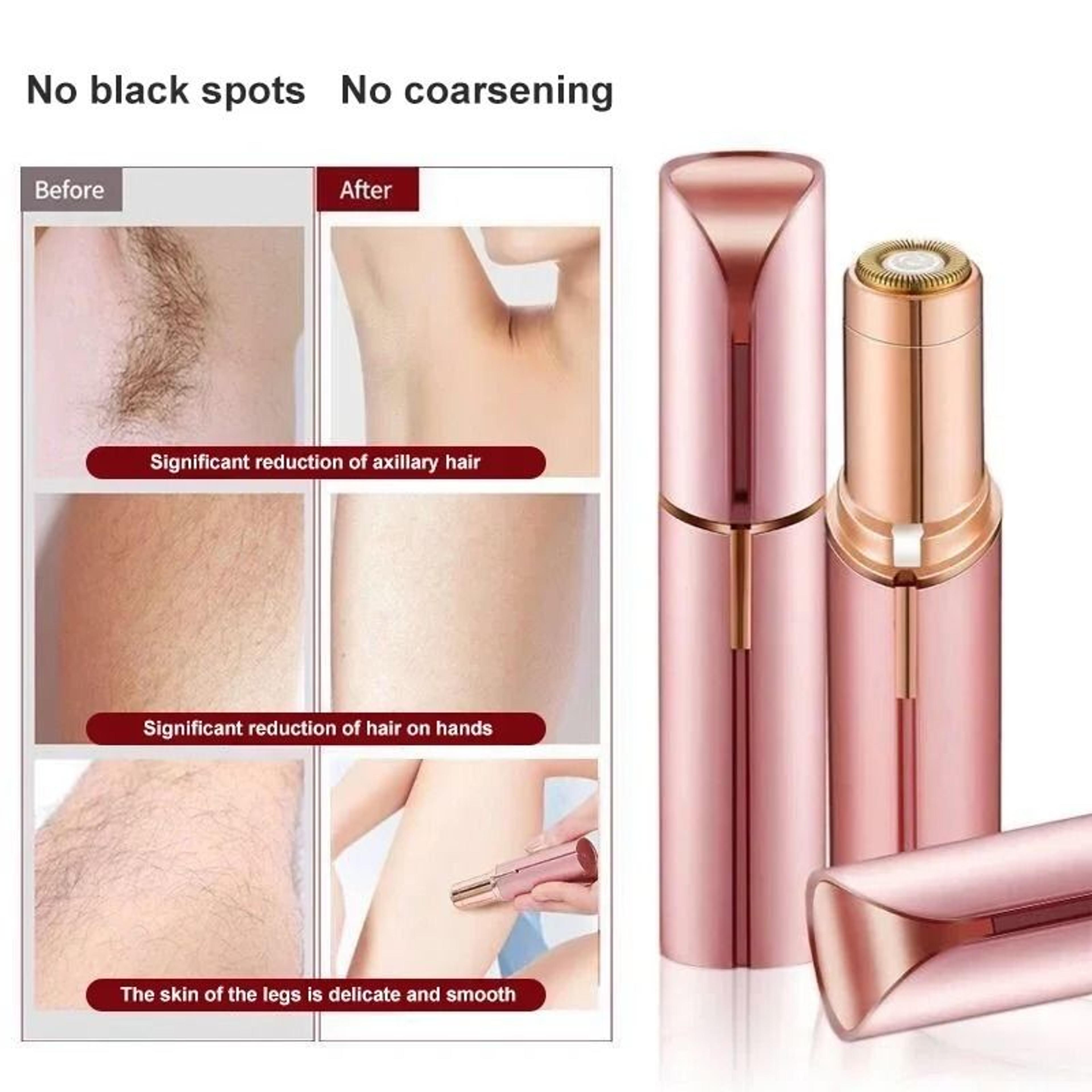portable lipstick shaped electric facial hair remover and painless shaver tool for women