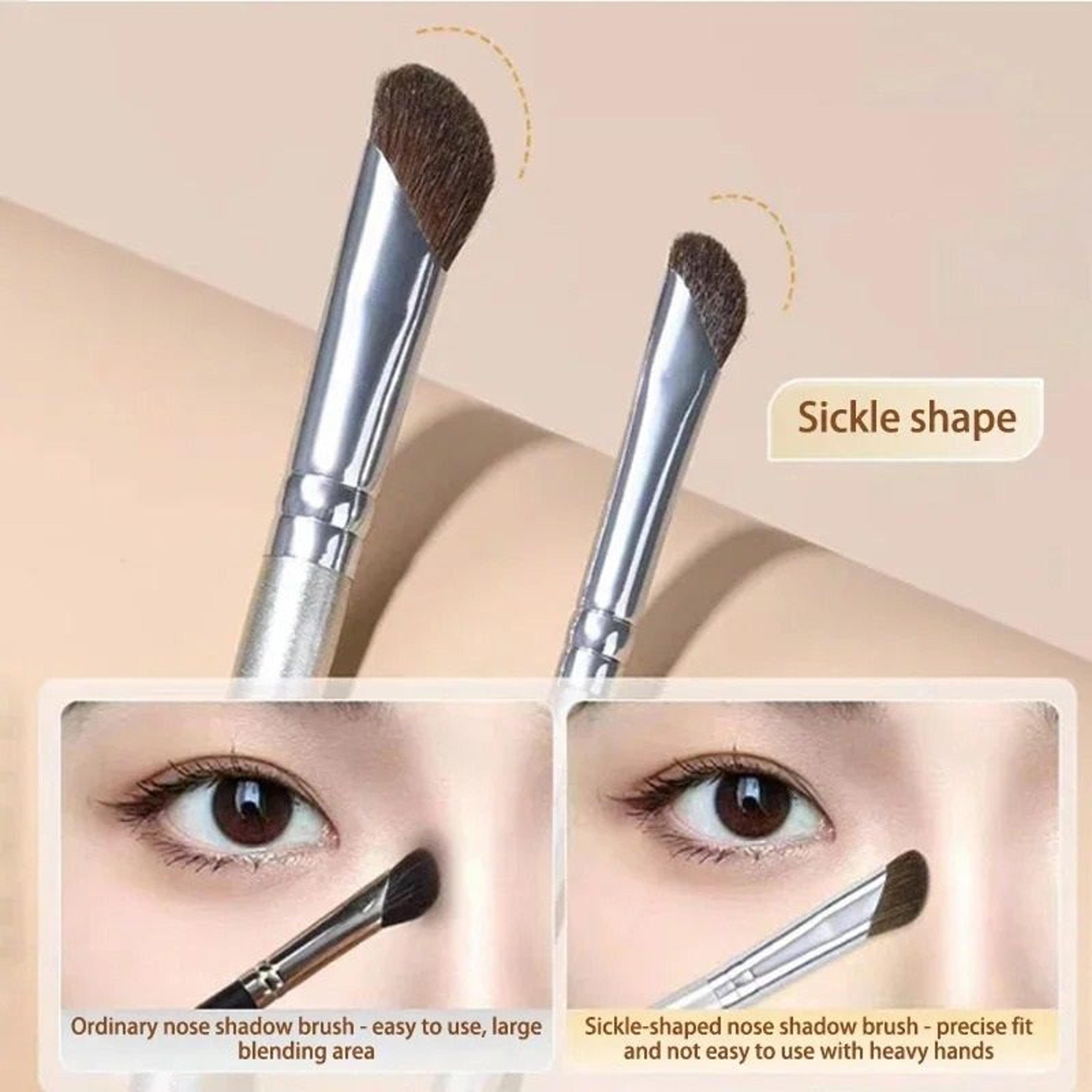 professional flat angled nose shadow makeup brush and eyeshadow contouring tool