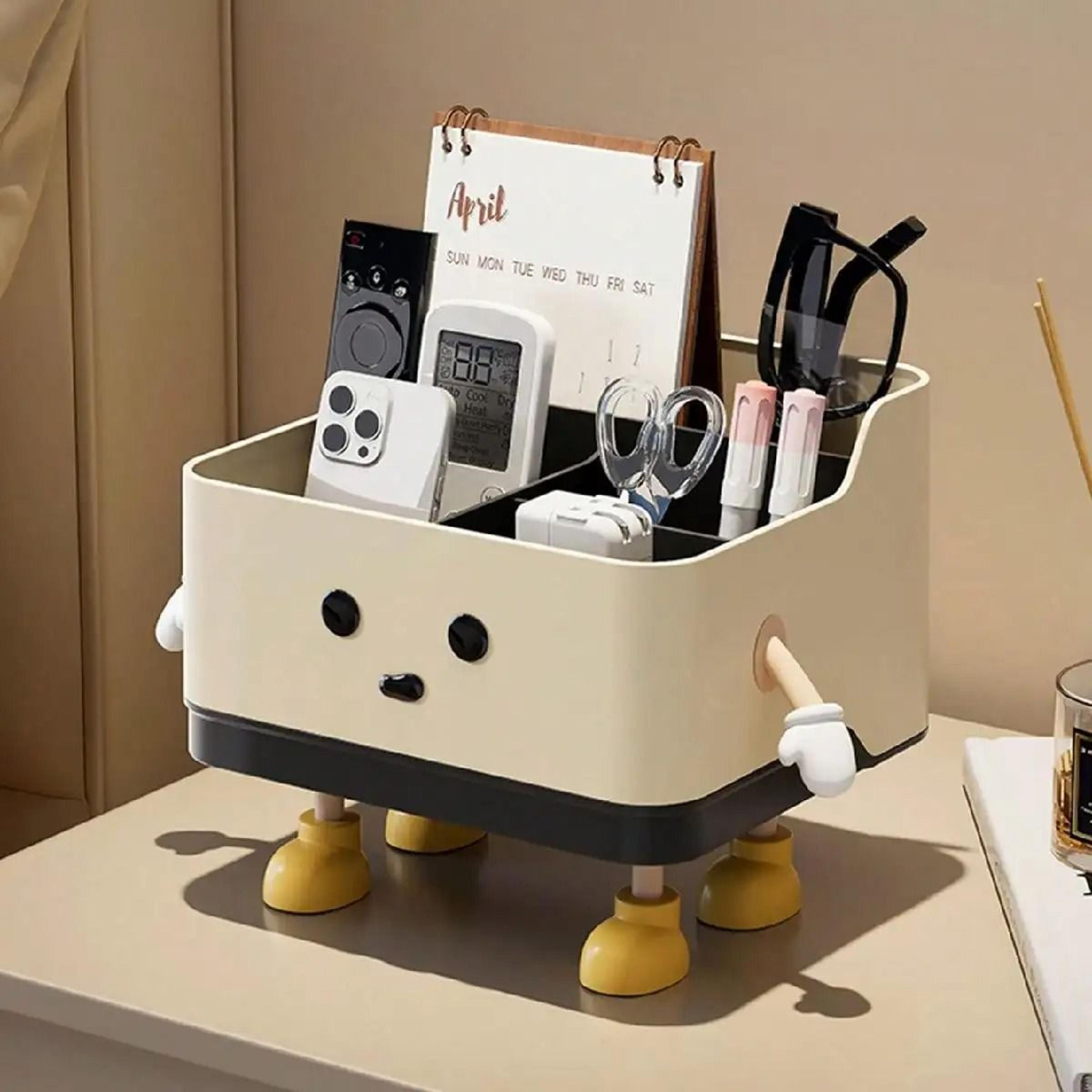 multifunctional desktop cosmetic storage box and countertop display shelf with stickers