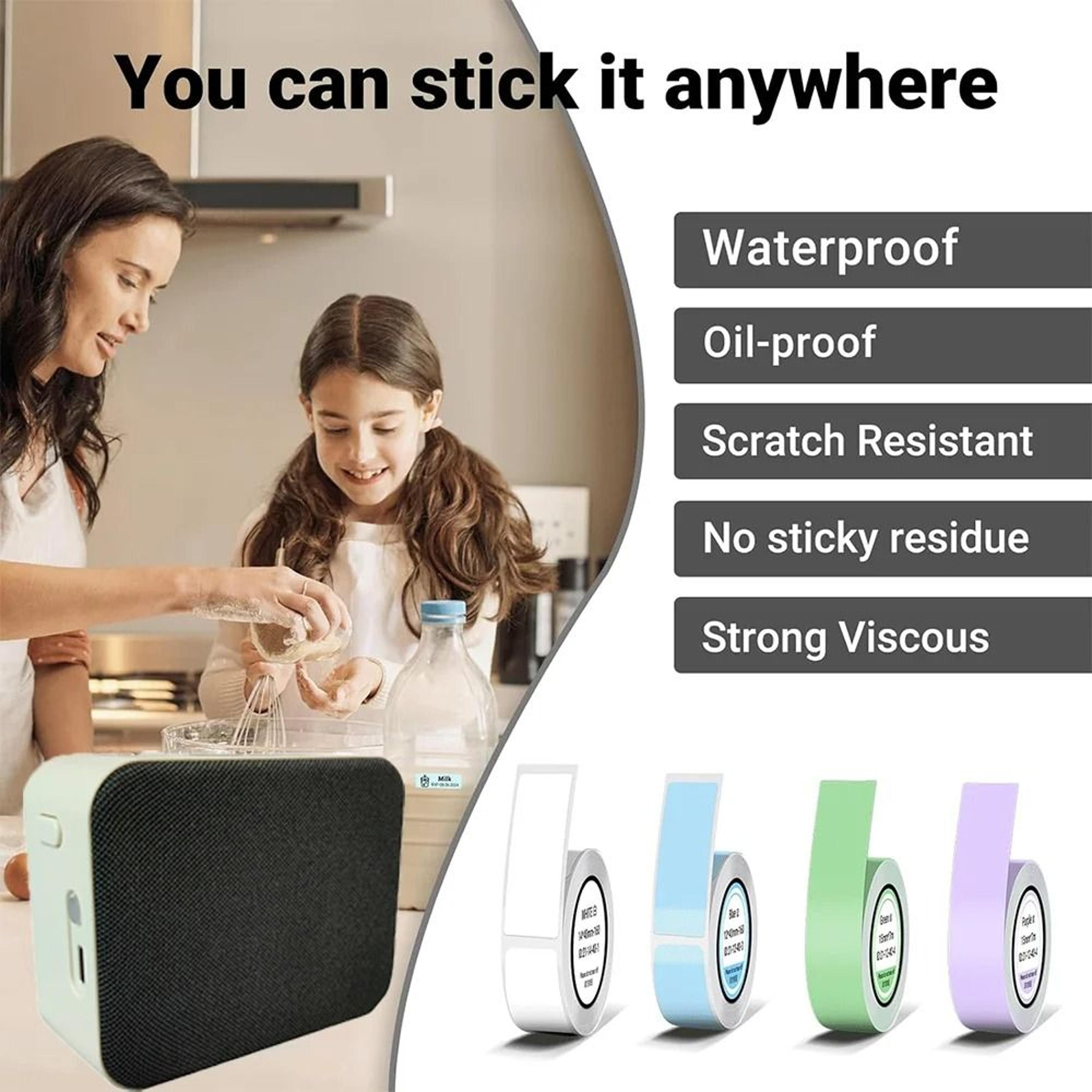 mini bluetooth thermal label printer adhesive sticker maker
