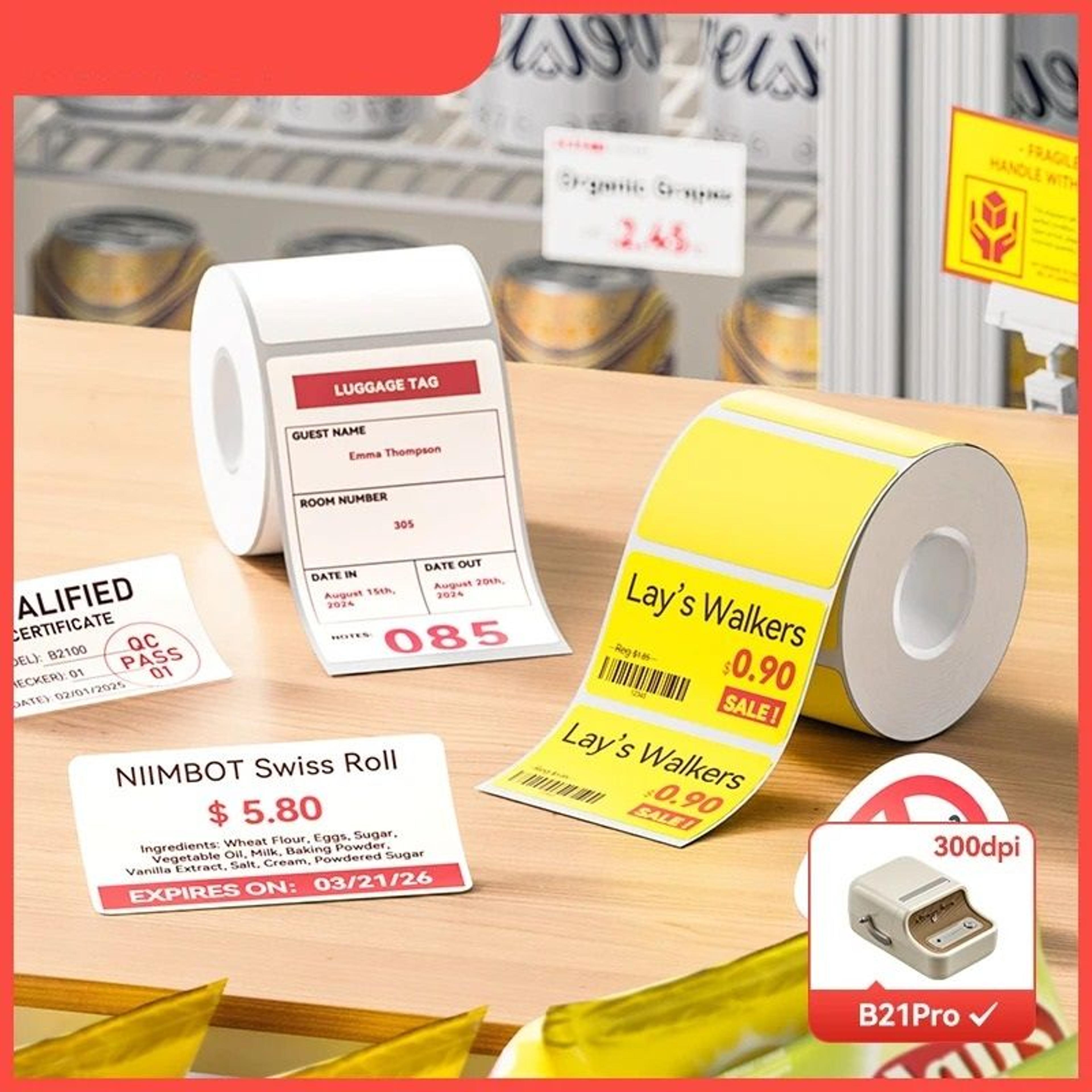 300 dpi high definition thermal printing label sticker paper