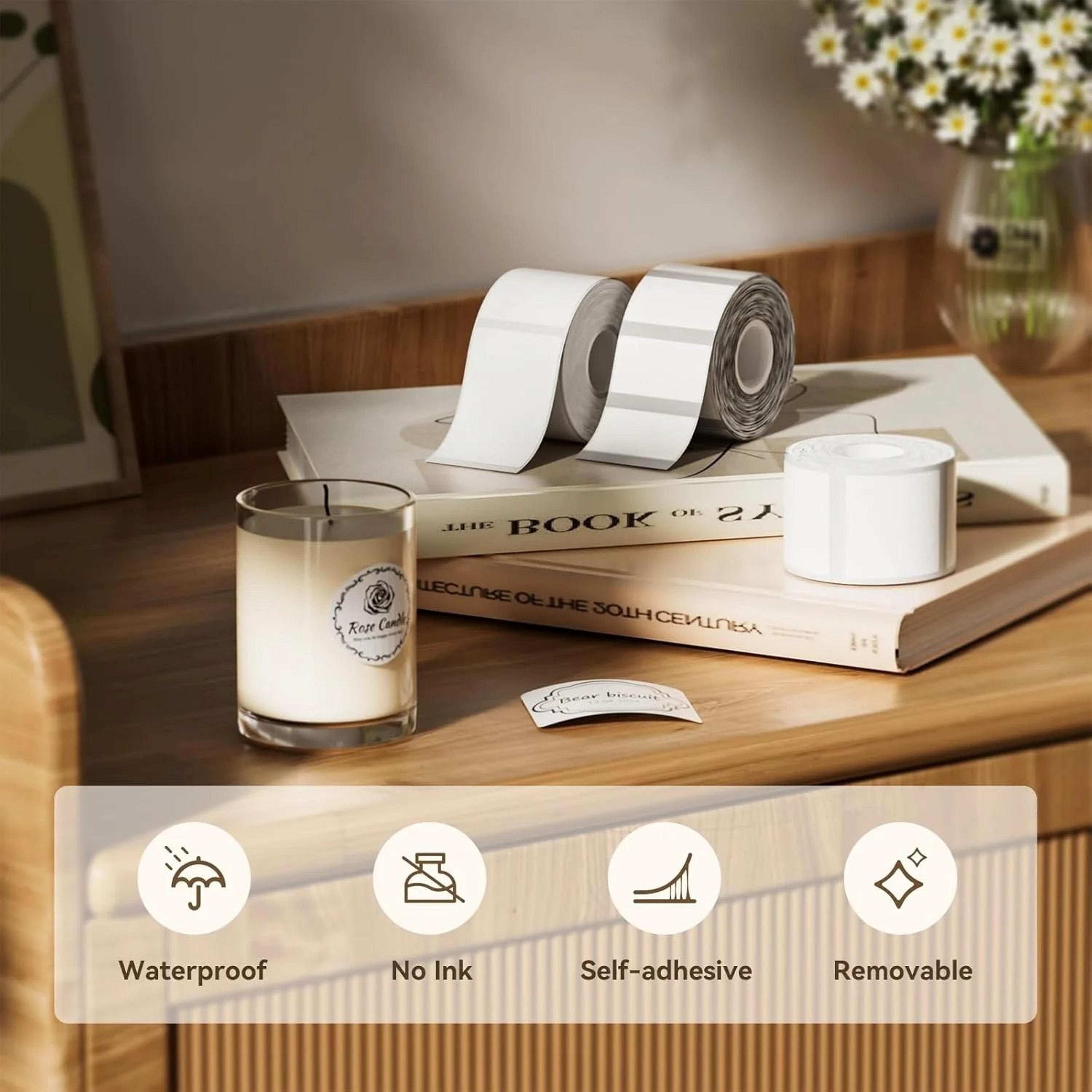 universal self adhesive clear waterproof transparent thermal label tape rolls