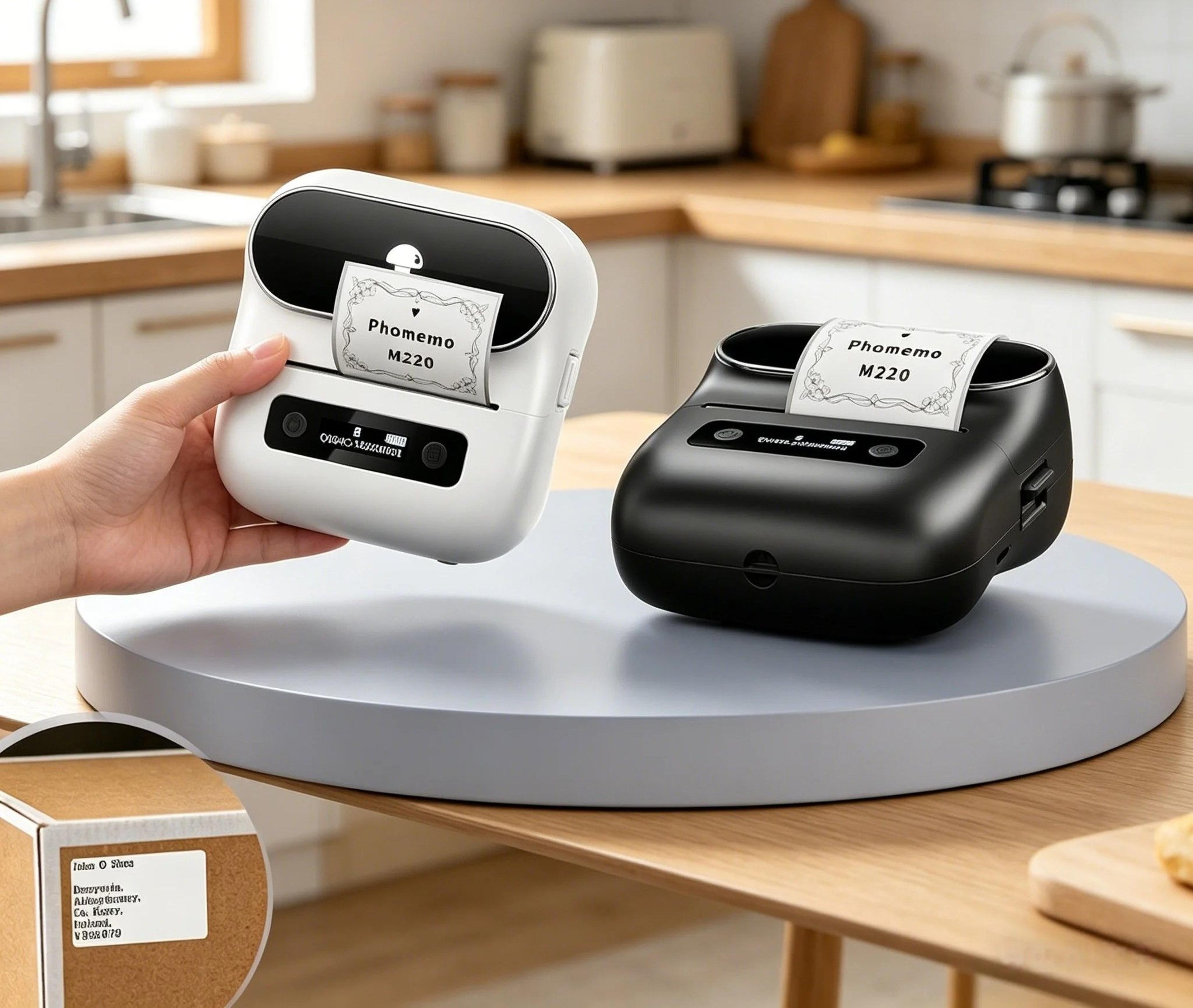 desktop wireless bluetooth thermal label printer portable barcode and clothes tag maker