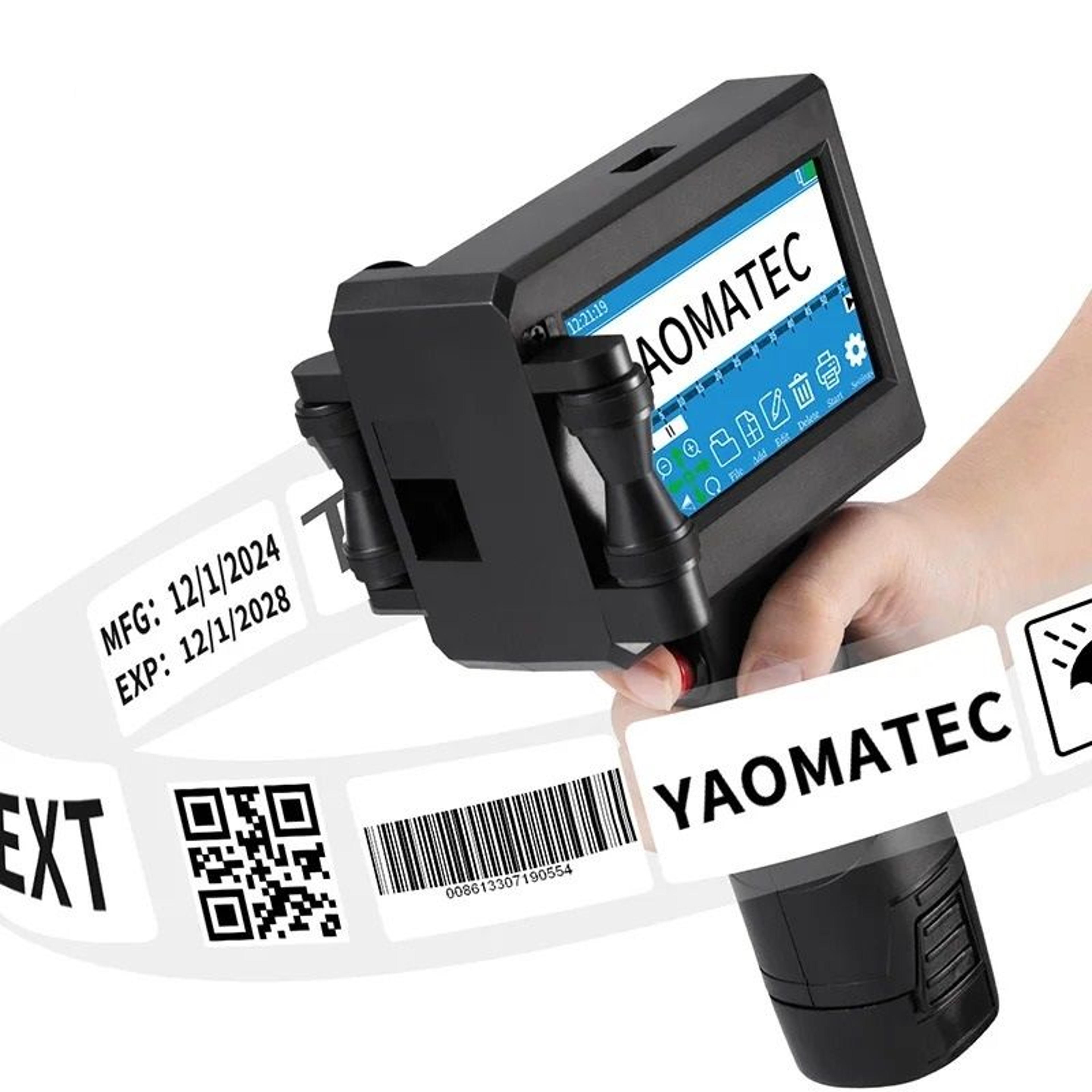 handheld thermal inkjet printer 28 language batch coding machine for plastics and cartons