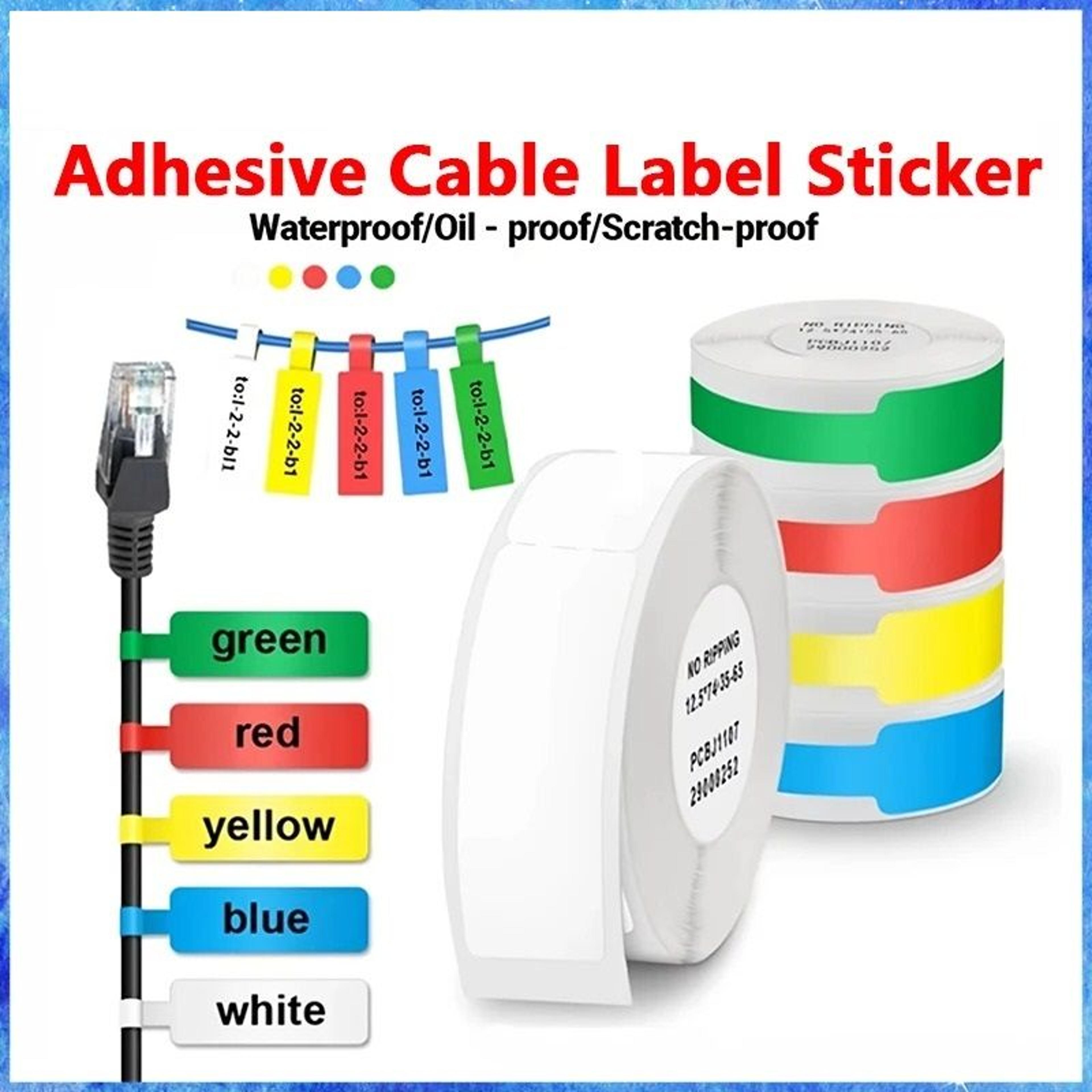 universal waterproof self adhesive thermal cable labels paper roll