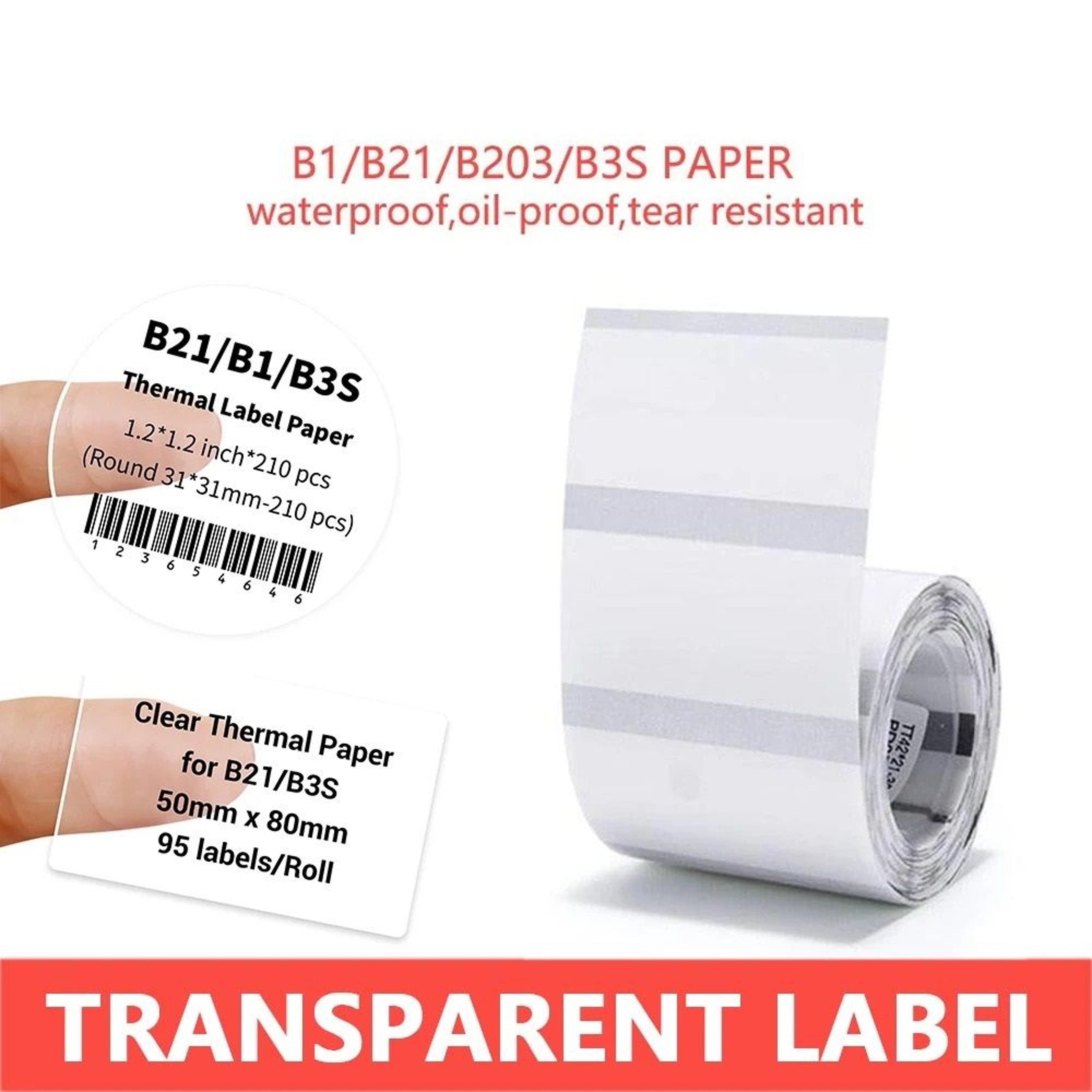 universal transparent self adhesive thermal label paper roll replacement