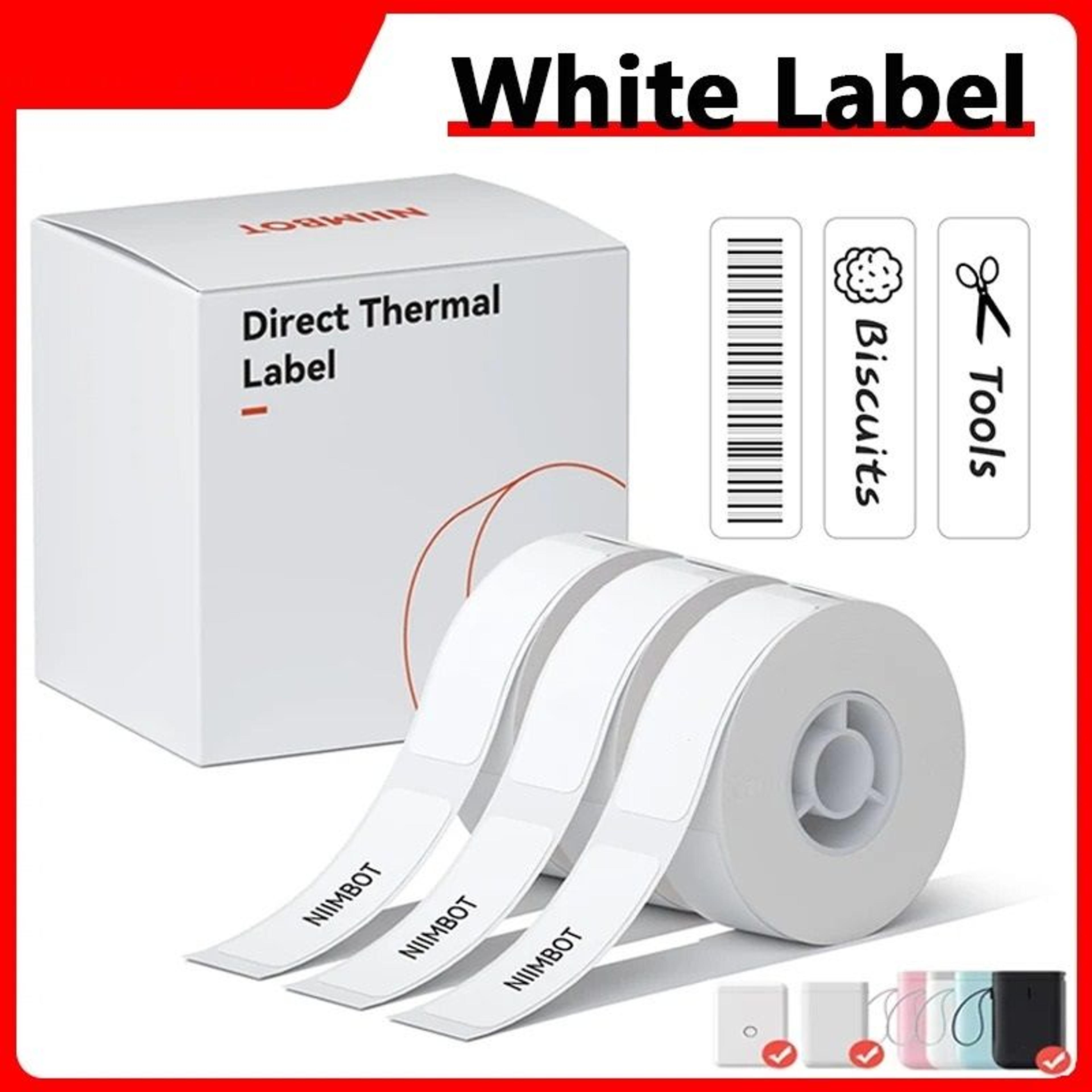universal thermal label paper rolls waterproof white adhesive sticker stock