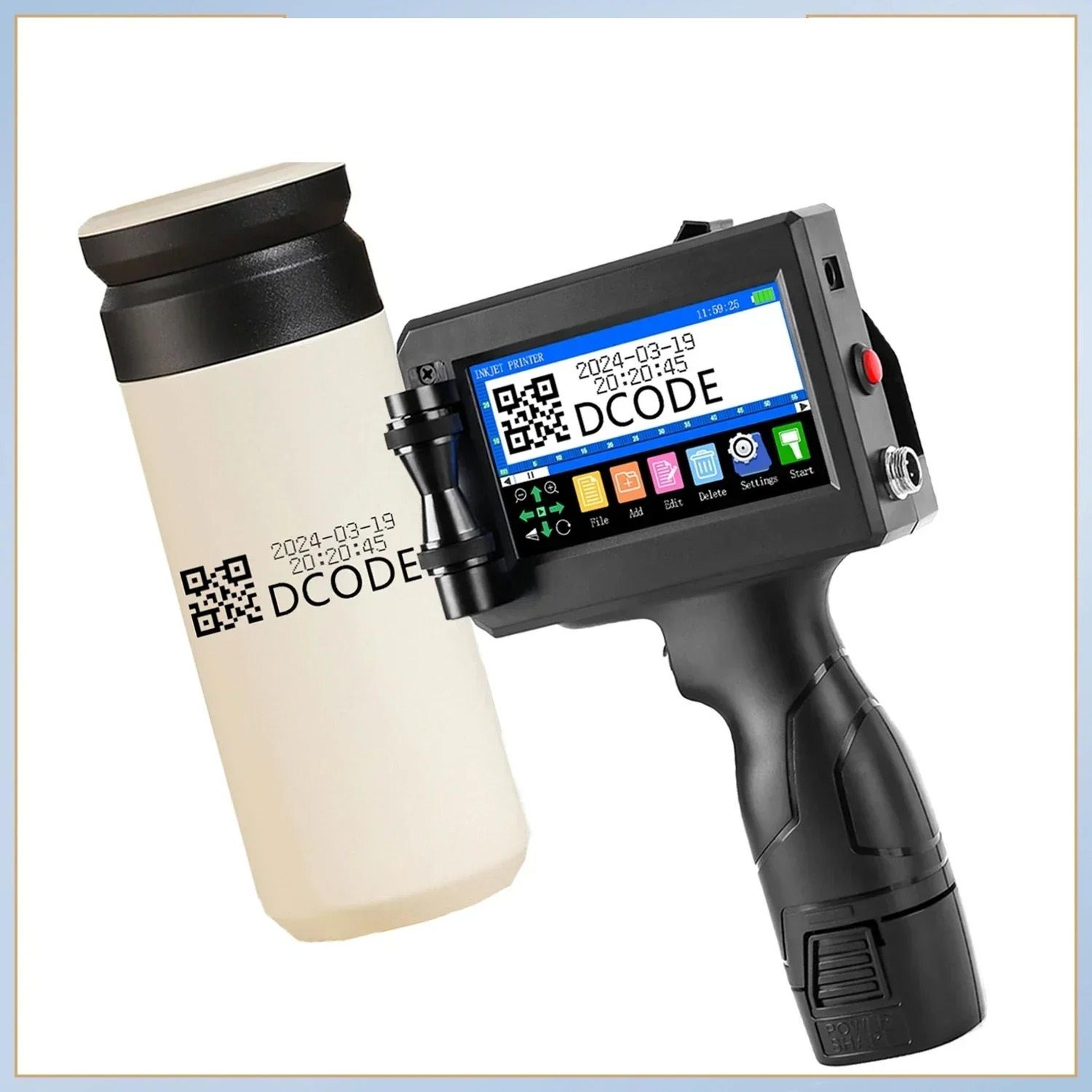 handheld thermal inkjet printer mini portable 0.5 and 1.0 in batch coder machine