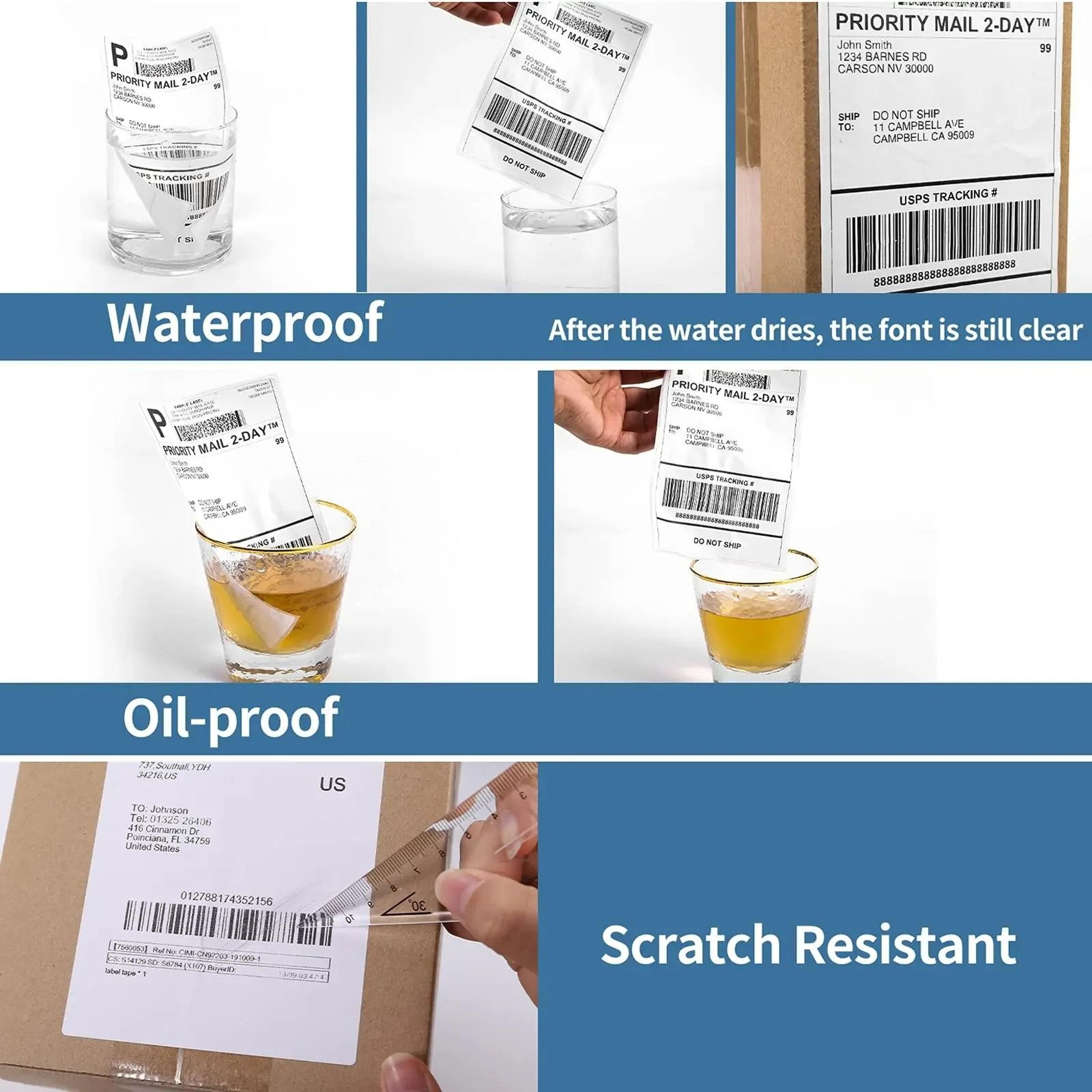 universal continuous fanfold thermal shipping label stack 4x6 in direct thermal stickers