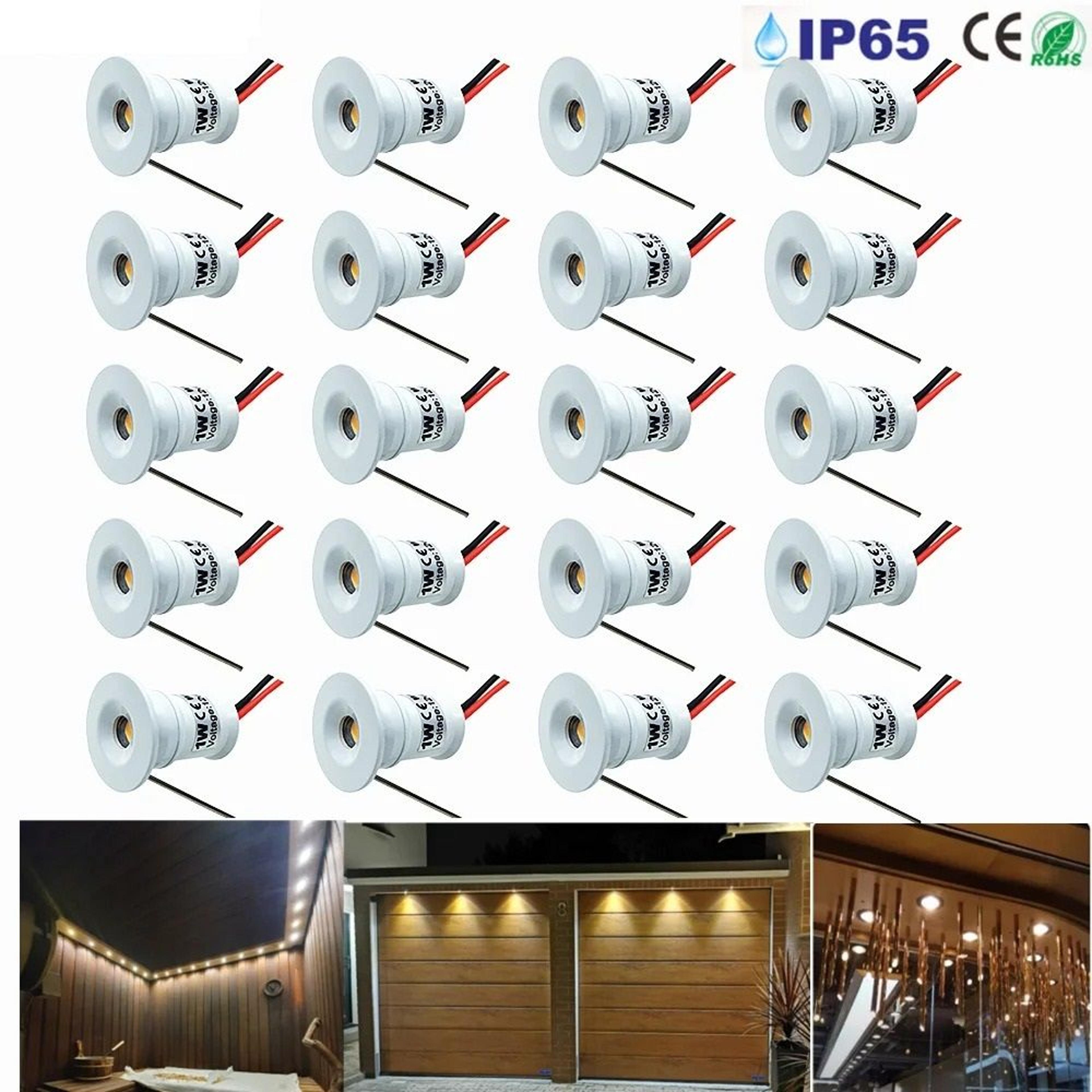 24v mini led spotlight 1w 0.59 in downlight dimmable ip65 hotel cabinet light