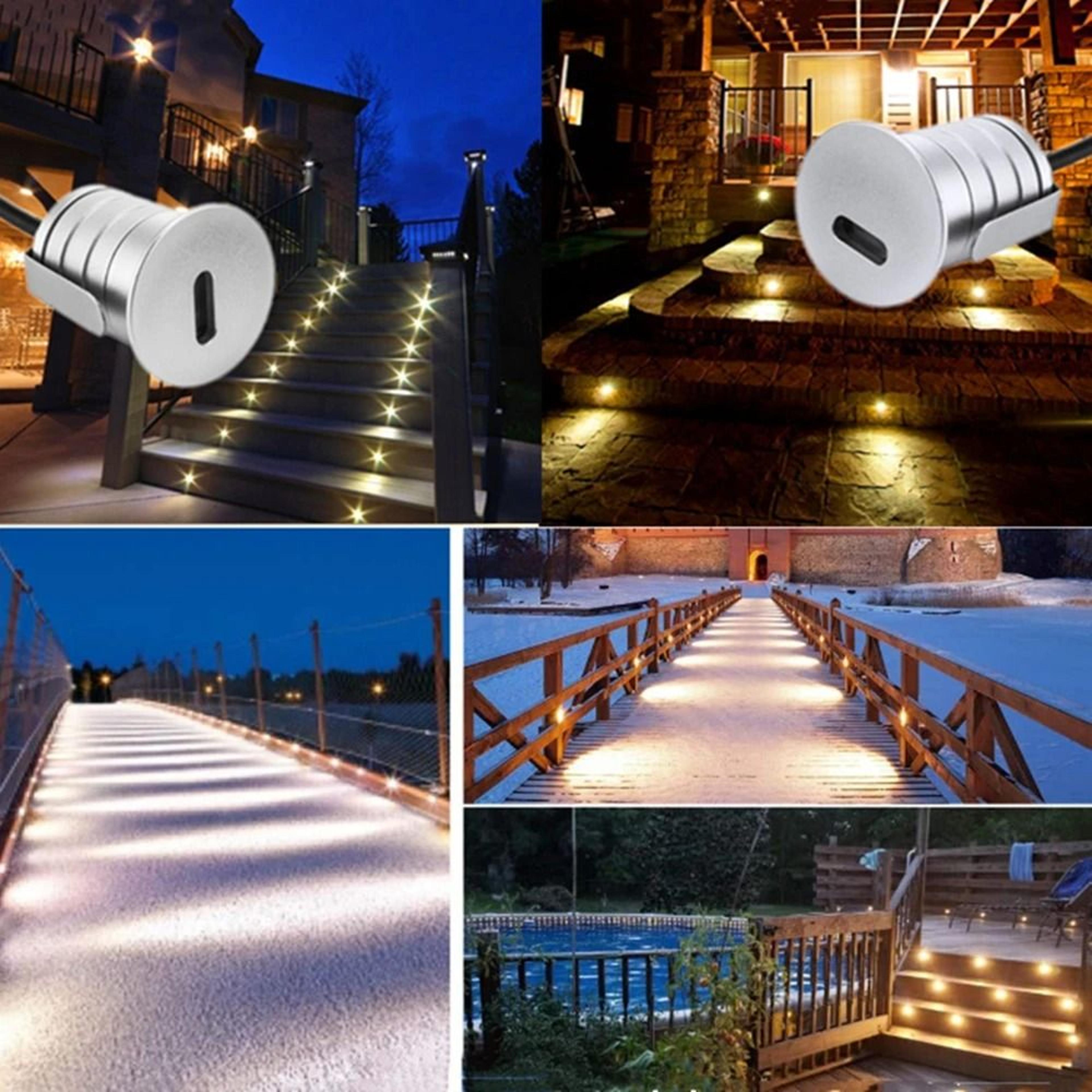 1w ip67 waterproof recessed led stair step light outdoor corner wall lamp 12v 24v underground deck lighting