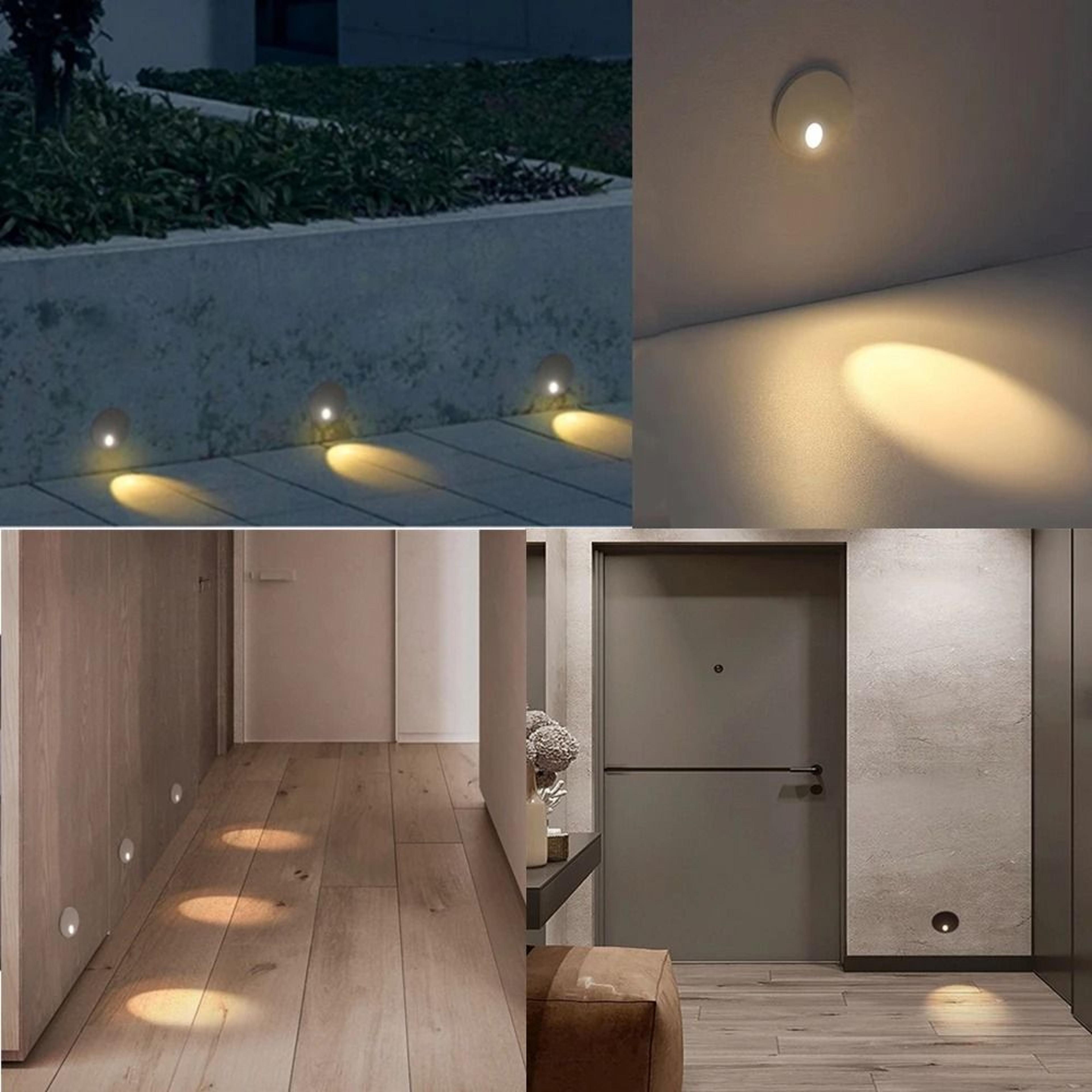 outdoor indoor 1w led stair light 12v aluminum recessed step wall lamp
