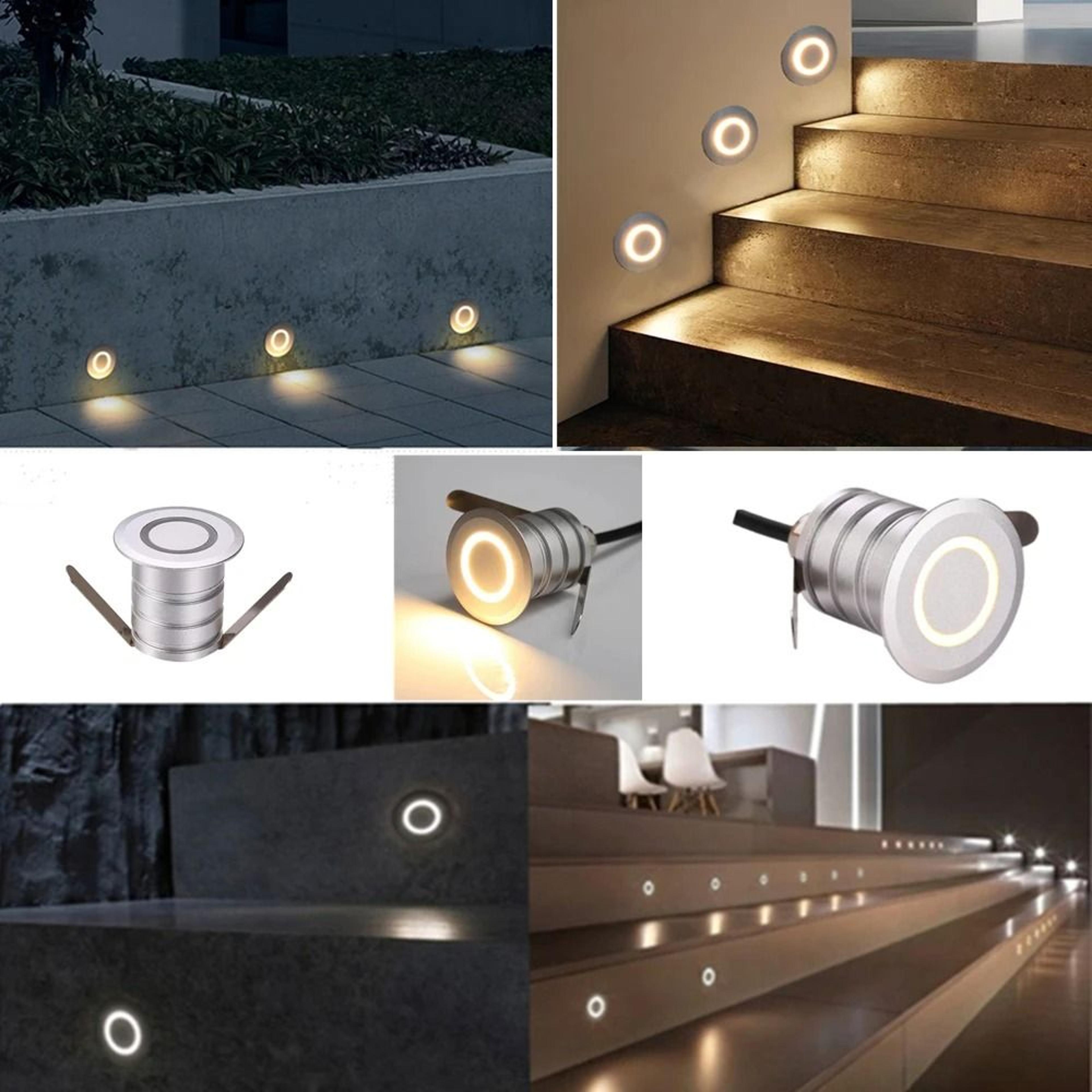 ip67 waterproof 1w led step light embedded footing pathway staircase wall lamp 12v to 24v