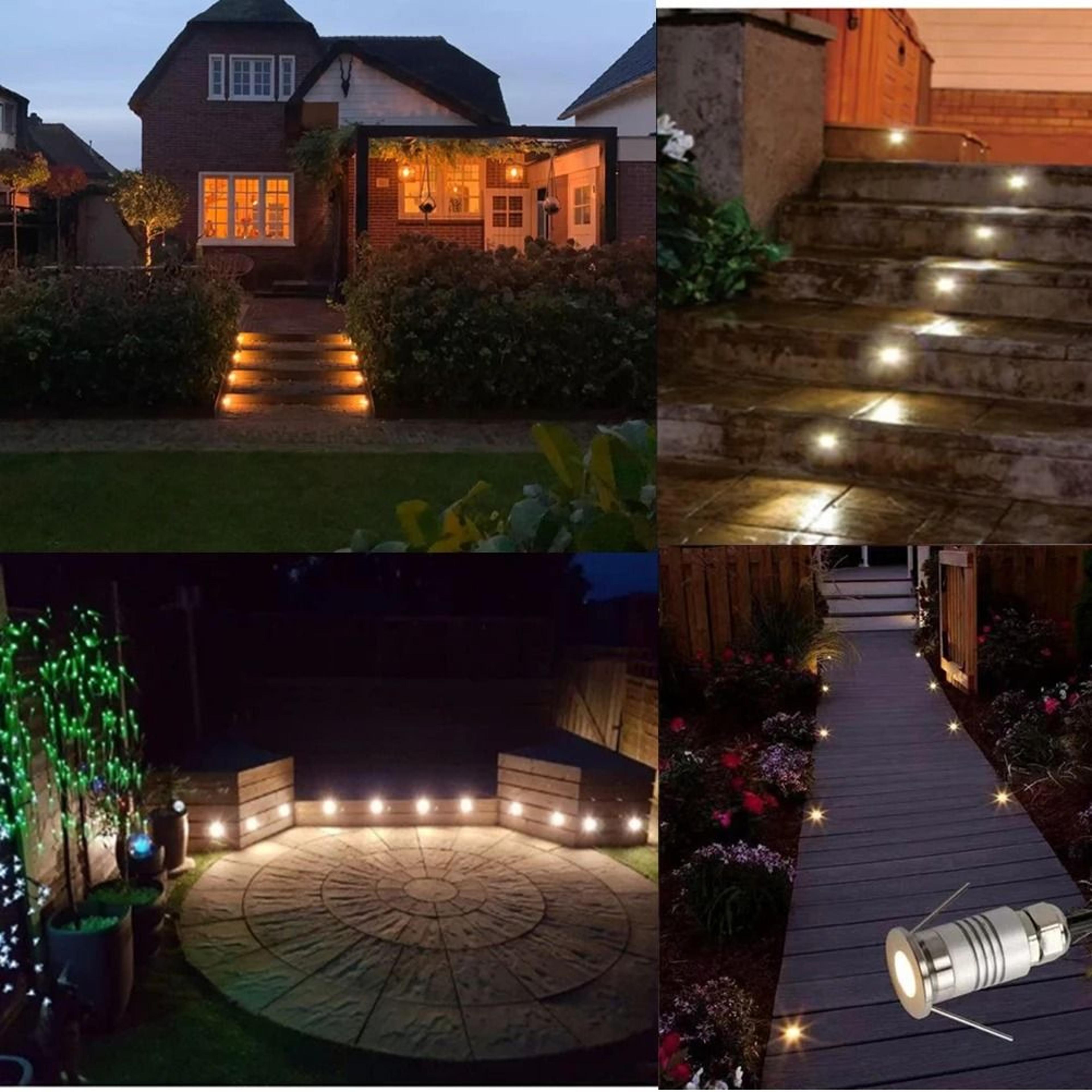 waterproof ip67 1w mini led deck floor light 12v garden underground spot lamp