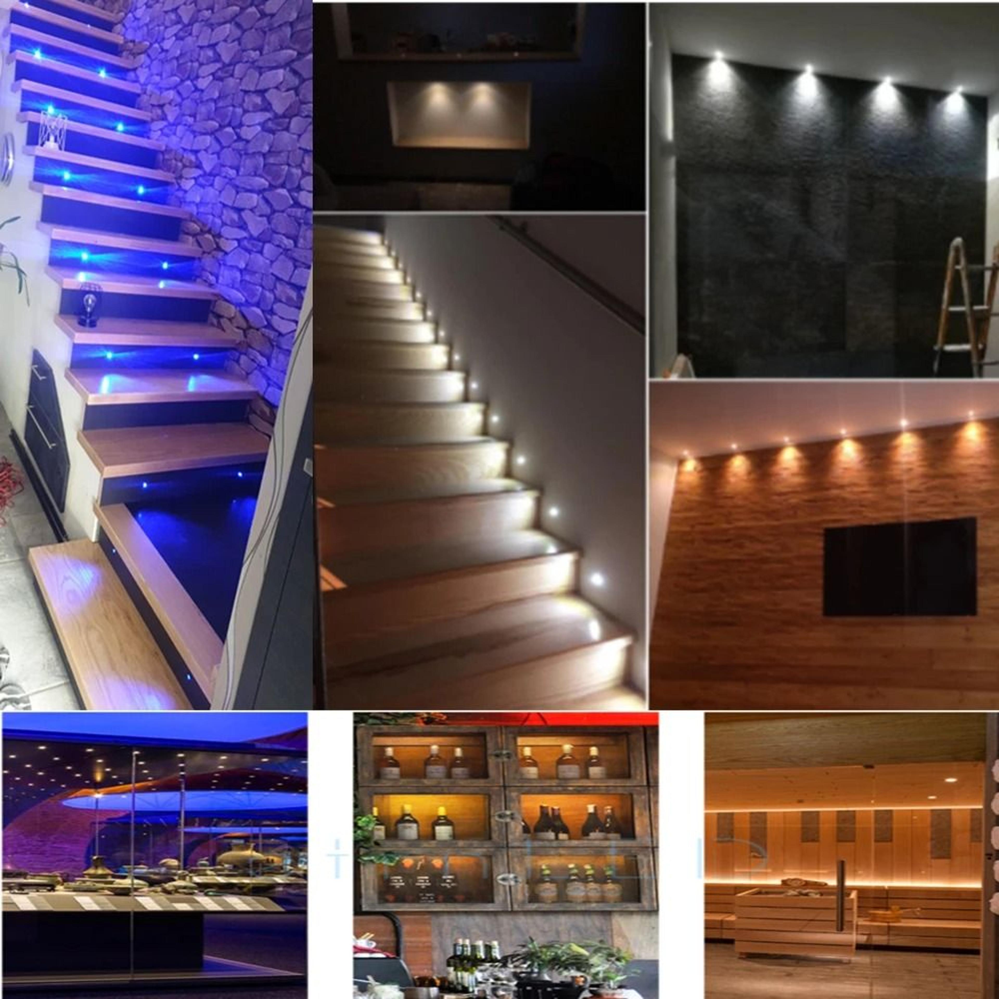 ip67 waterproof recessed stairs led wall lamp set 1w outdoor corridor lighting 12v to 24v