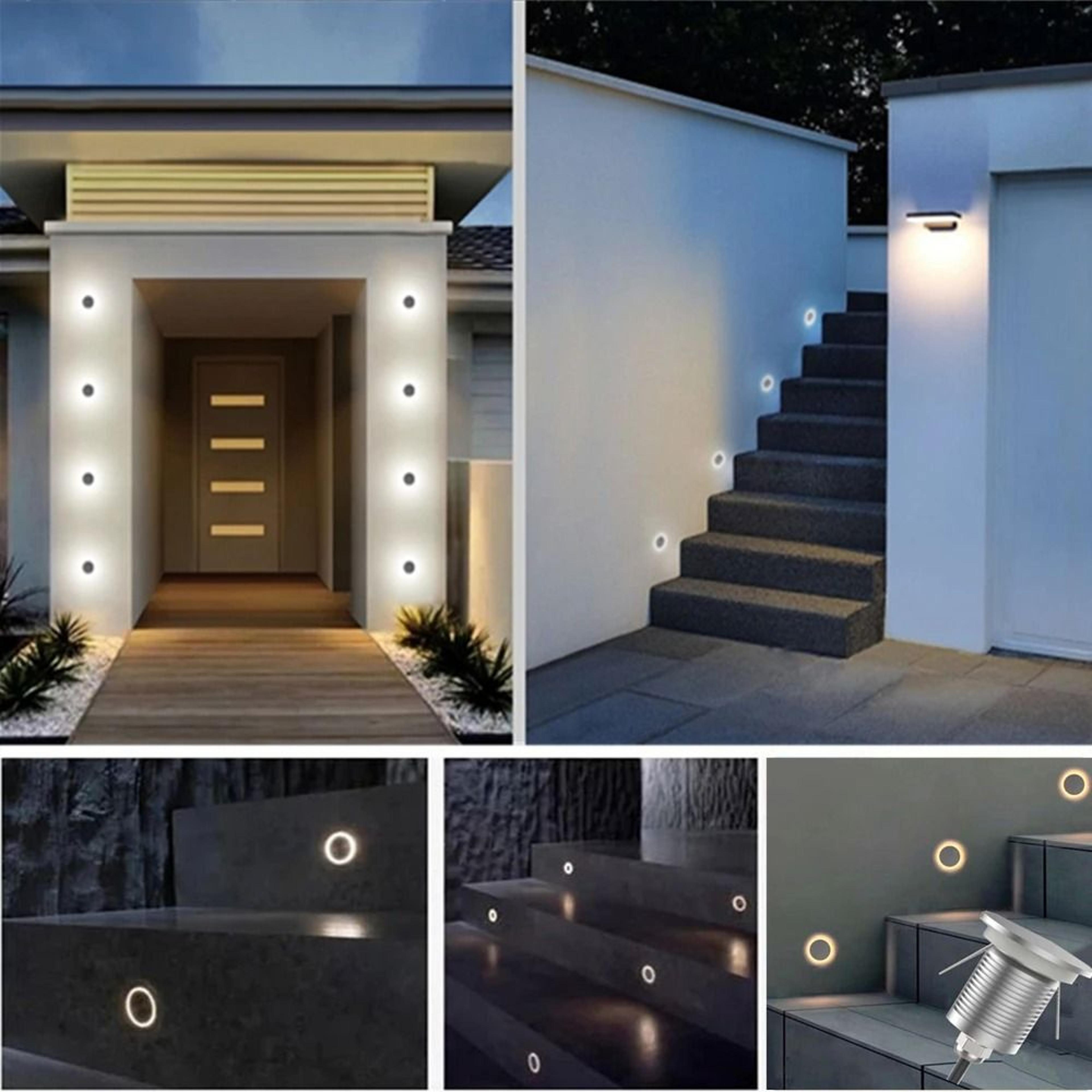 1w led deck light garden pathway ip67 waterproof underground wall lamp 12v 24v stair step flooring lighting