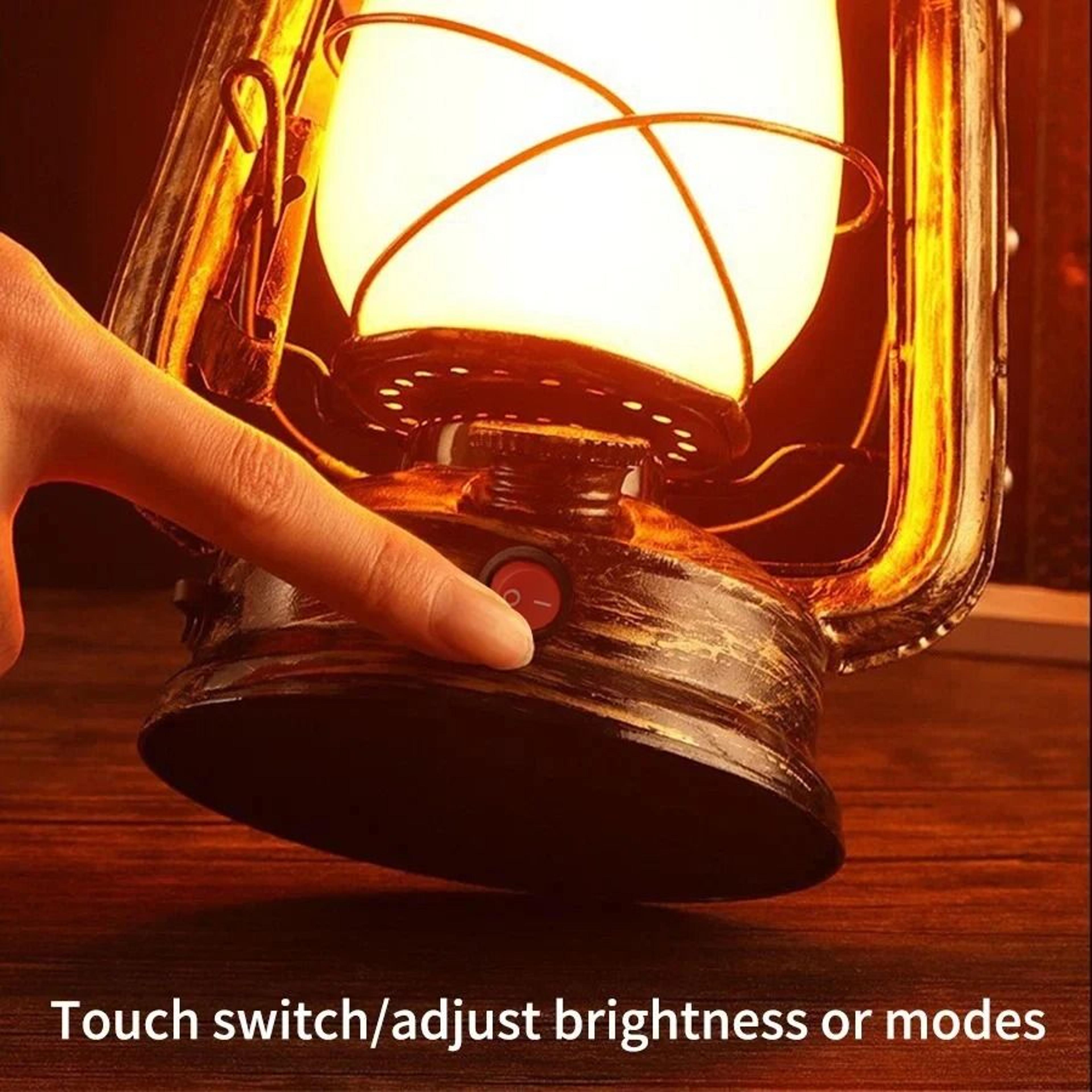 usb rechargeable retro led camping light hanging tent portable horse lantern outdoor 3 lighting modes