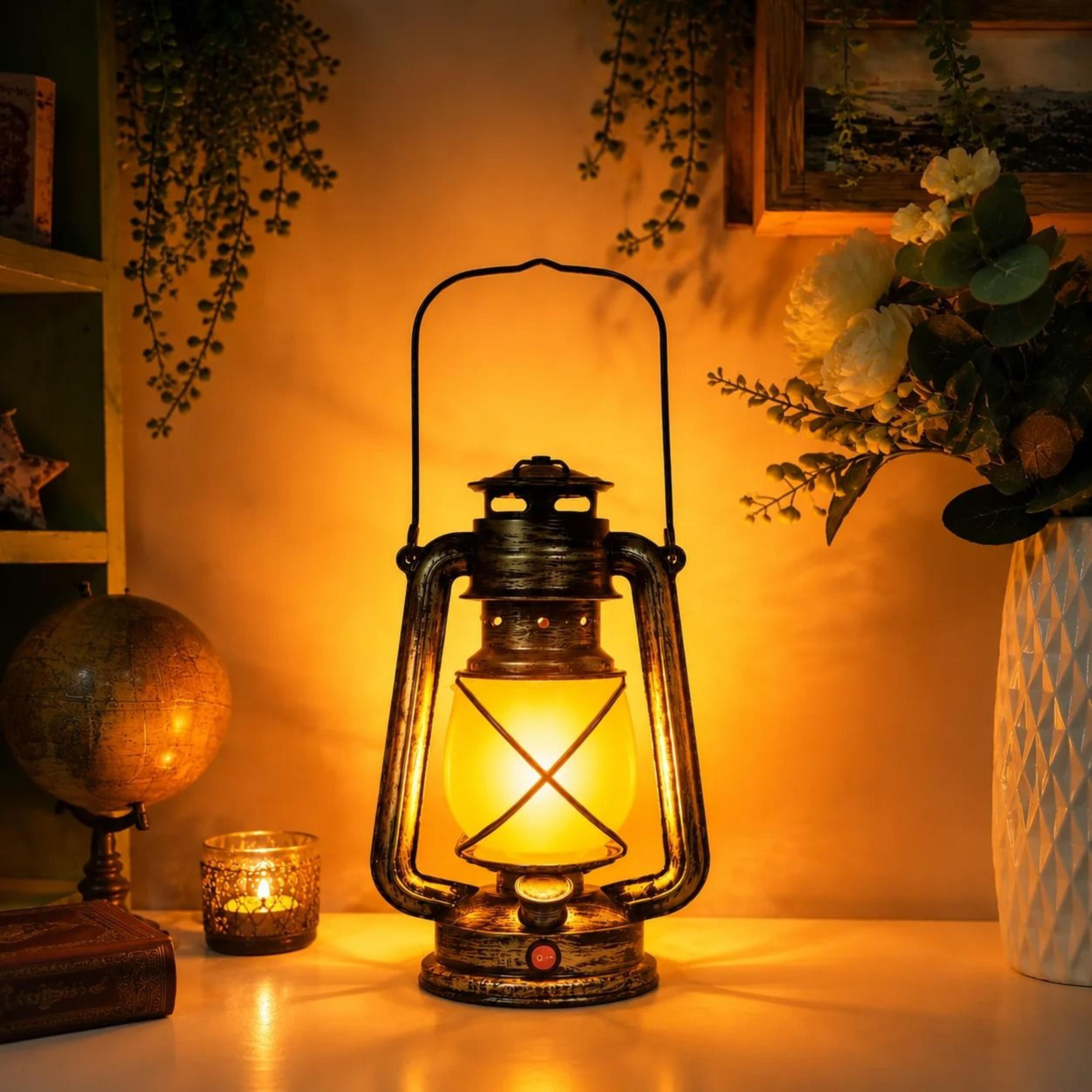 rechargeable retro led table lamp 3 lighting modes vintage desktop atmosphere light outdoor lantern