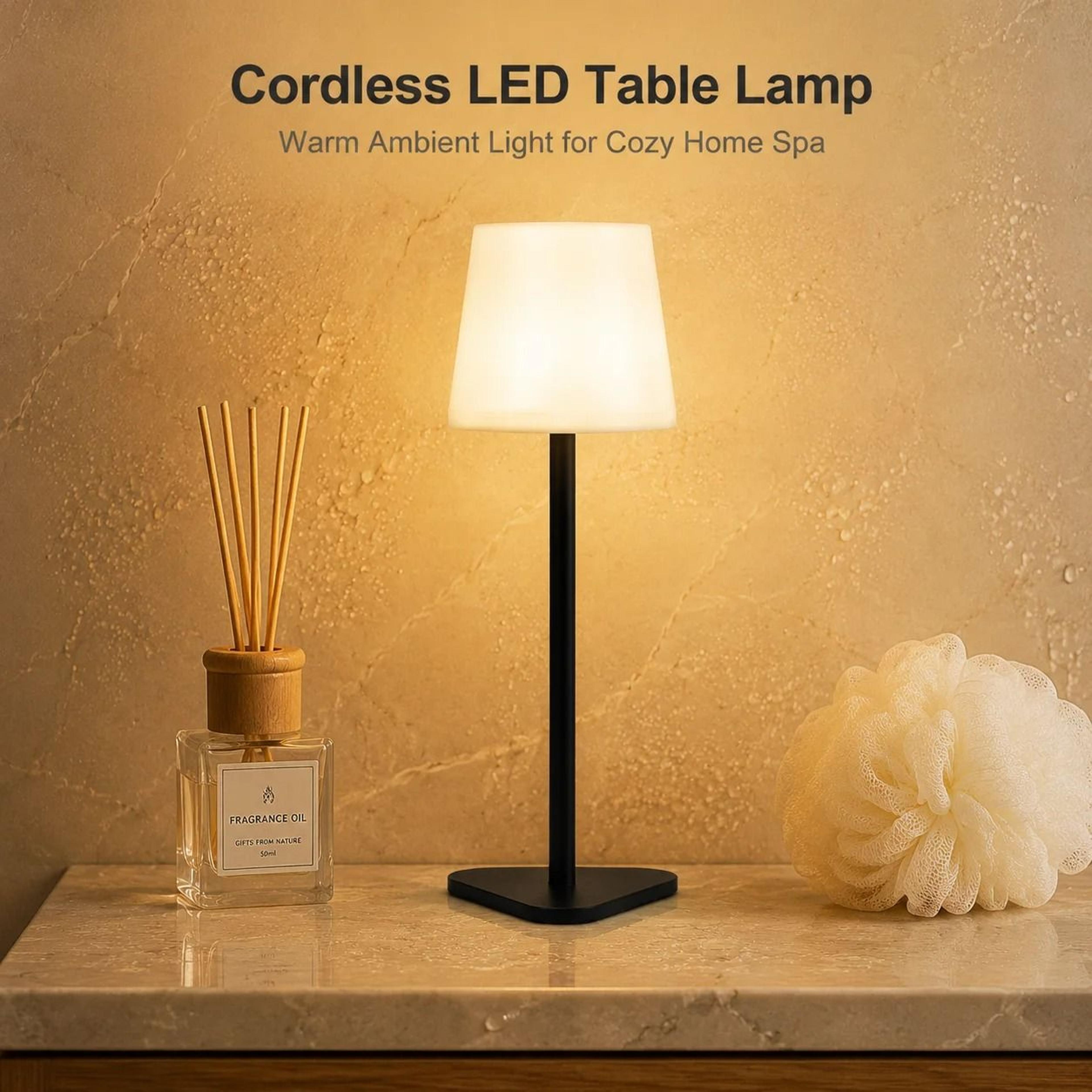touch shower light three color adjustable height 18000mah battery bathroom bedroom desk lamp