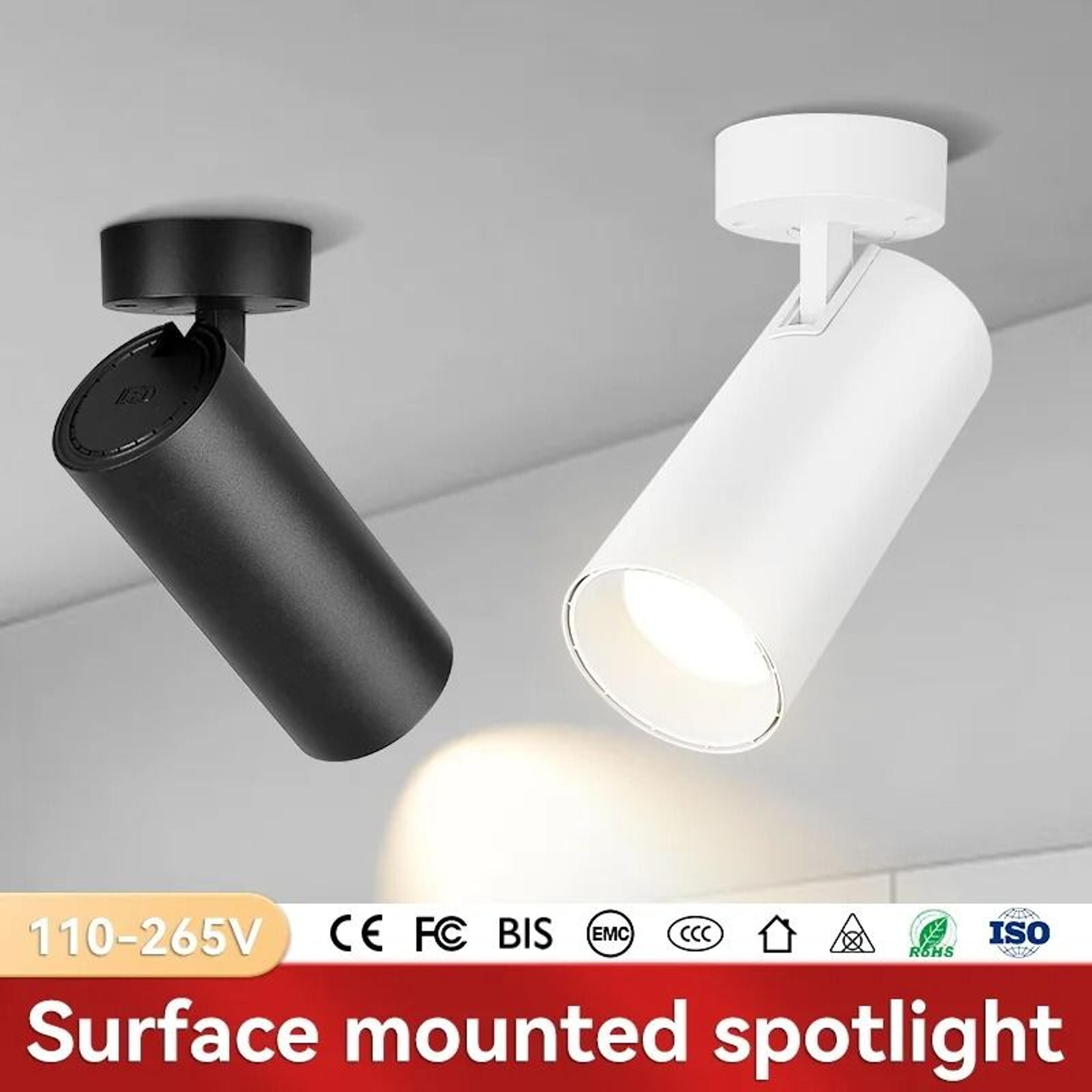 cob led downlight 220v foldable light spot surface mounted spotlight ceiling lamp home kitchen