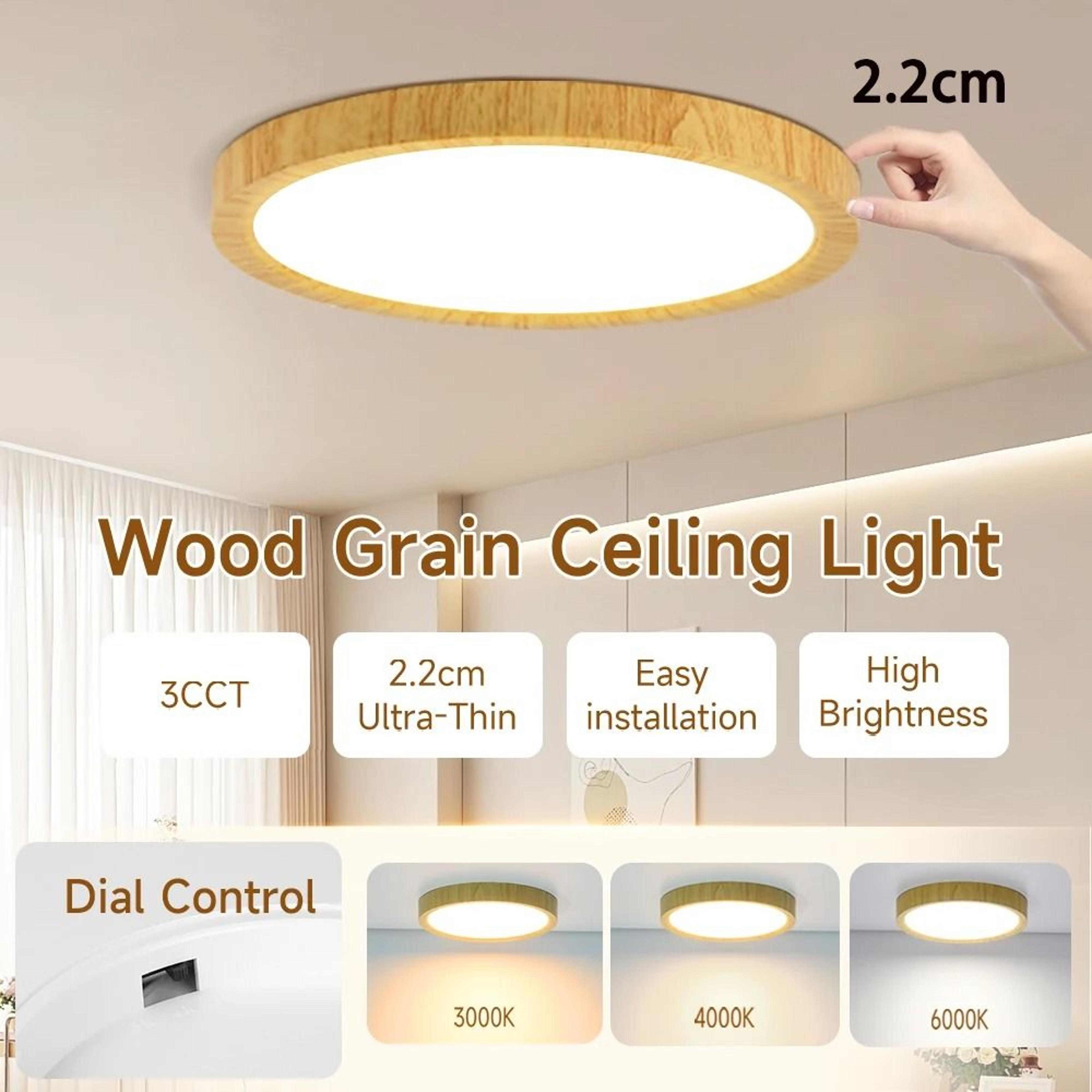 ultra thin led ceiling light 3 colors ceiling lamp dial control 220v living room bedroom panel