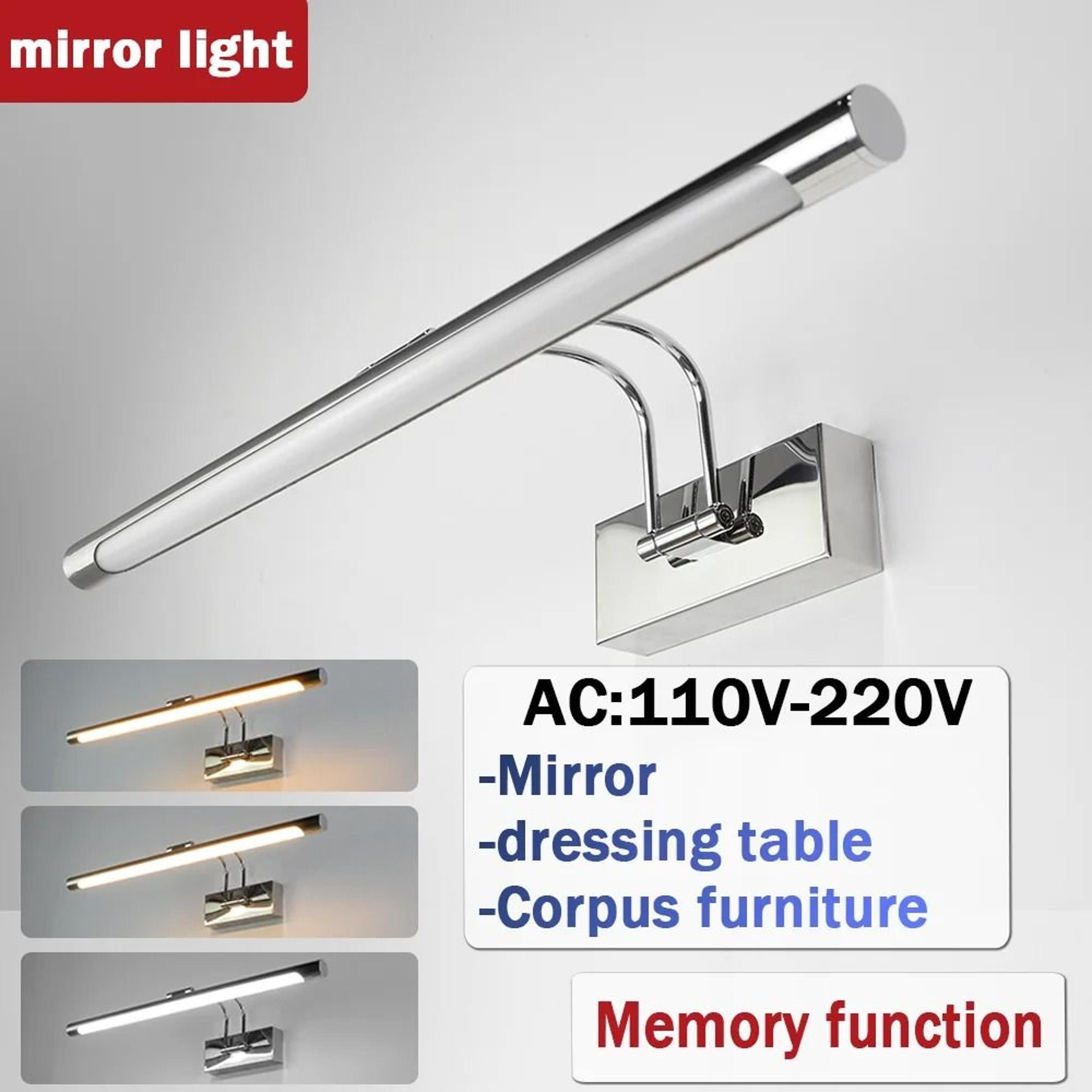 led mirror light vanity lamp 110-220v 3 colors wall light spotlights dressing table