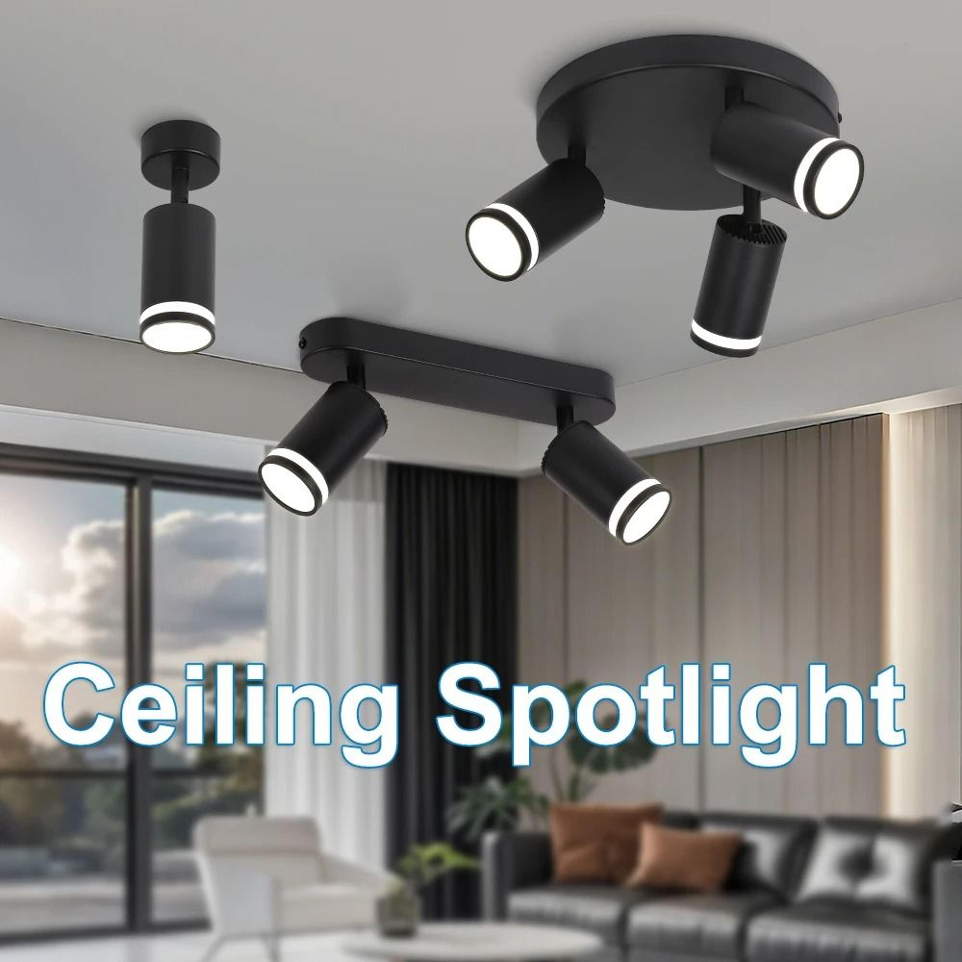 modern ceiling spotlight bracket replaceable bulb spot lamp surface mount living room kitchen