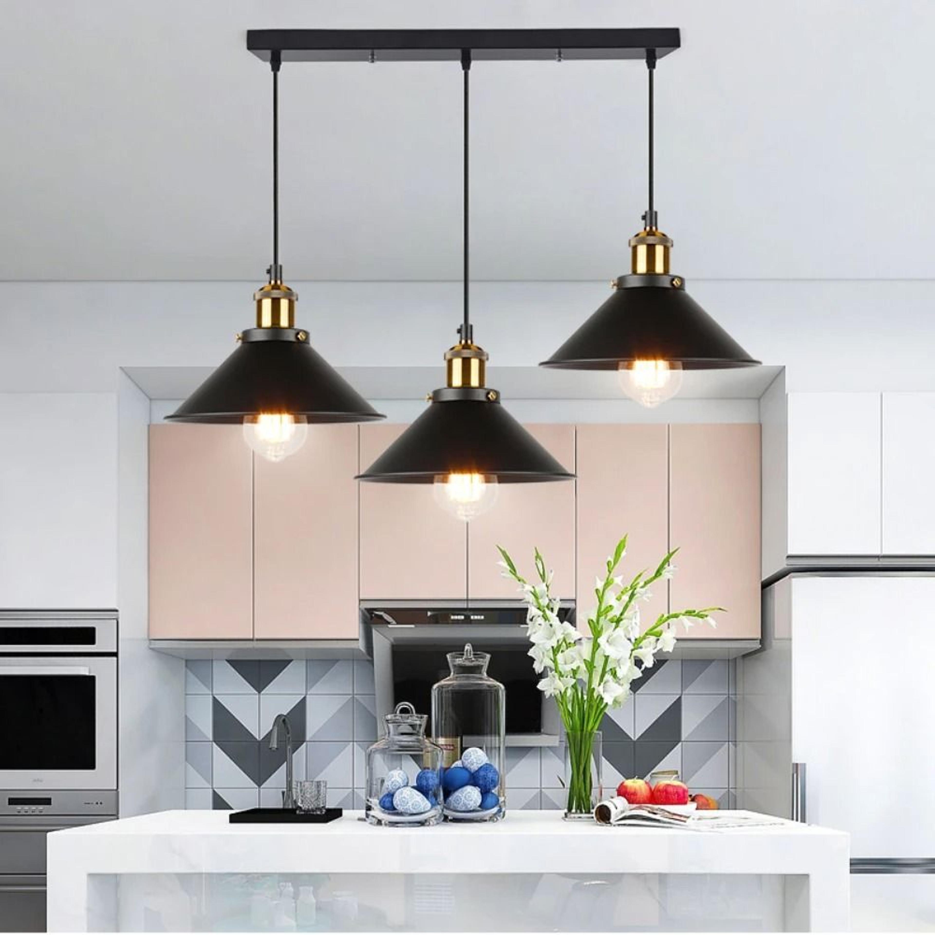 vintage loft hanging pendant light industrial metal chandelier living room overhead fixture