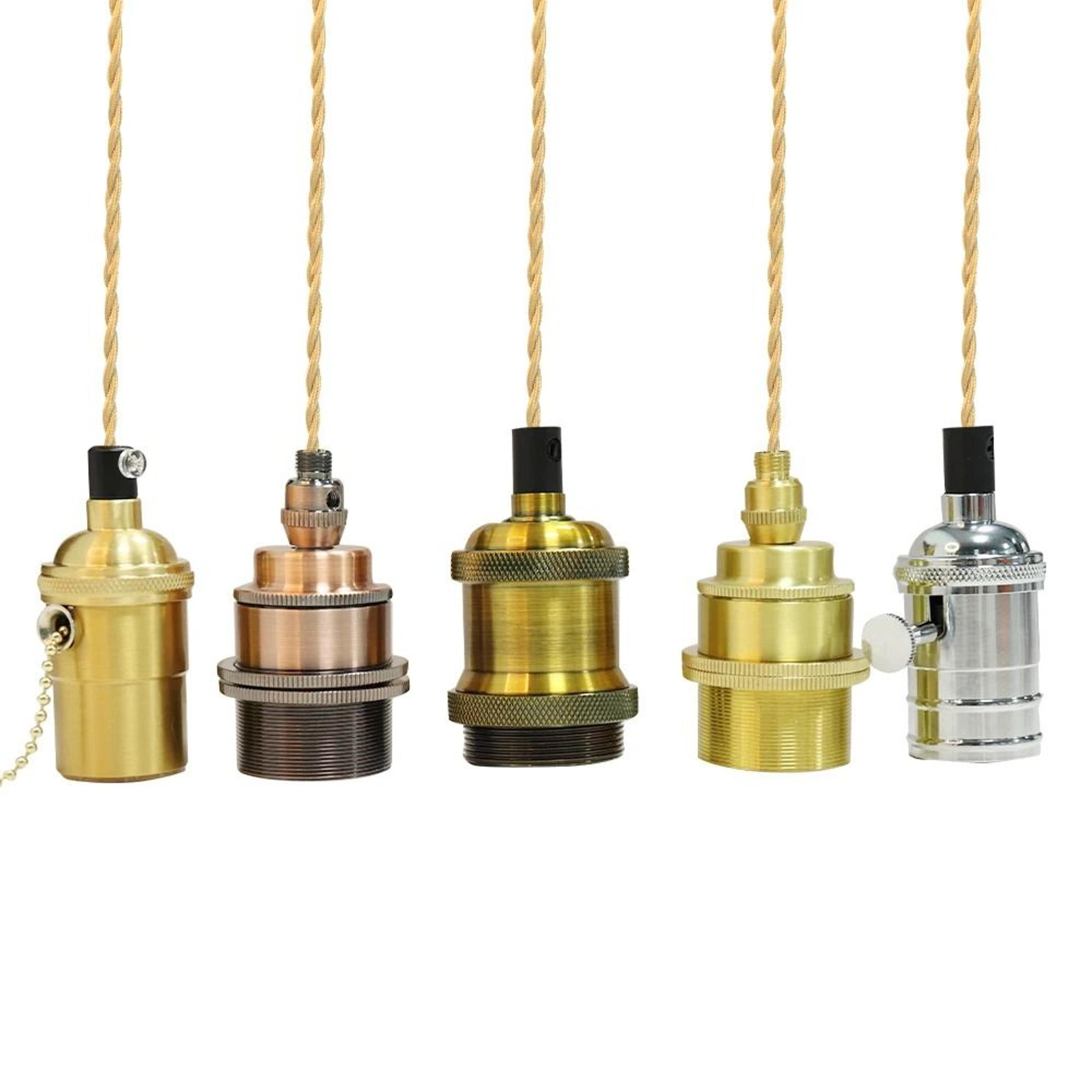 aluminum vintage pendant light socket lamp holder hanging chandelier bar living room fixture
