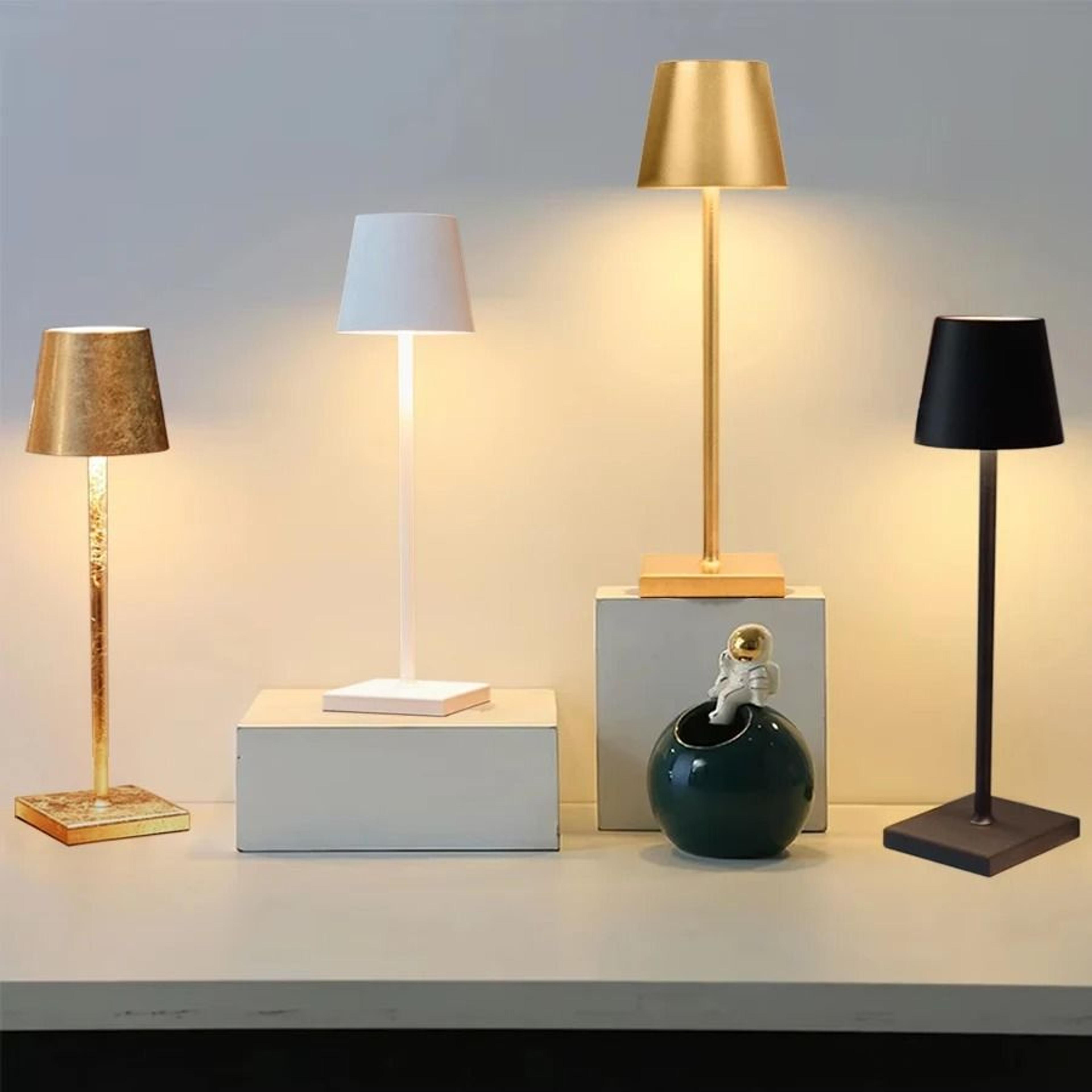 cordless led touch sensor table lamp 3 color desktop night light bedside bar ambient luminaire
