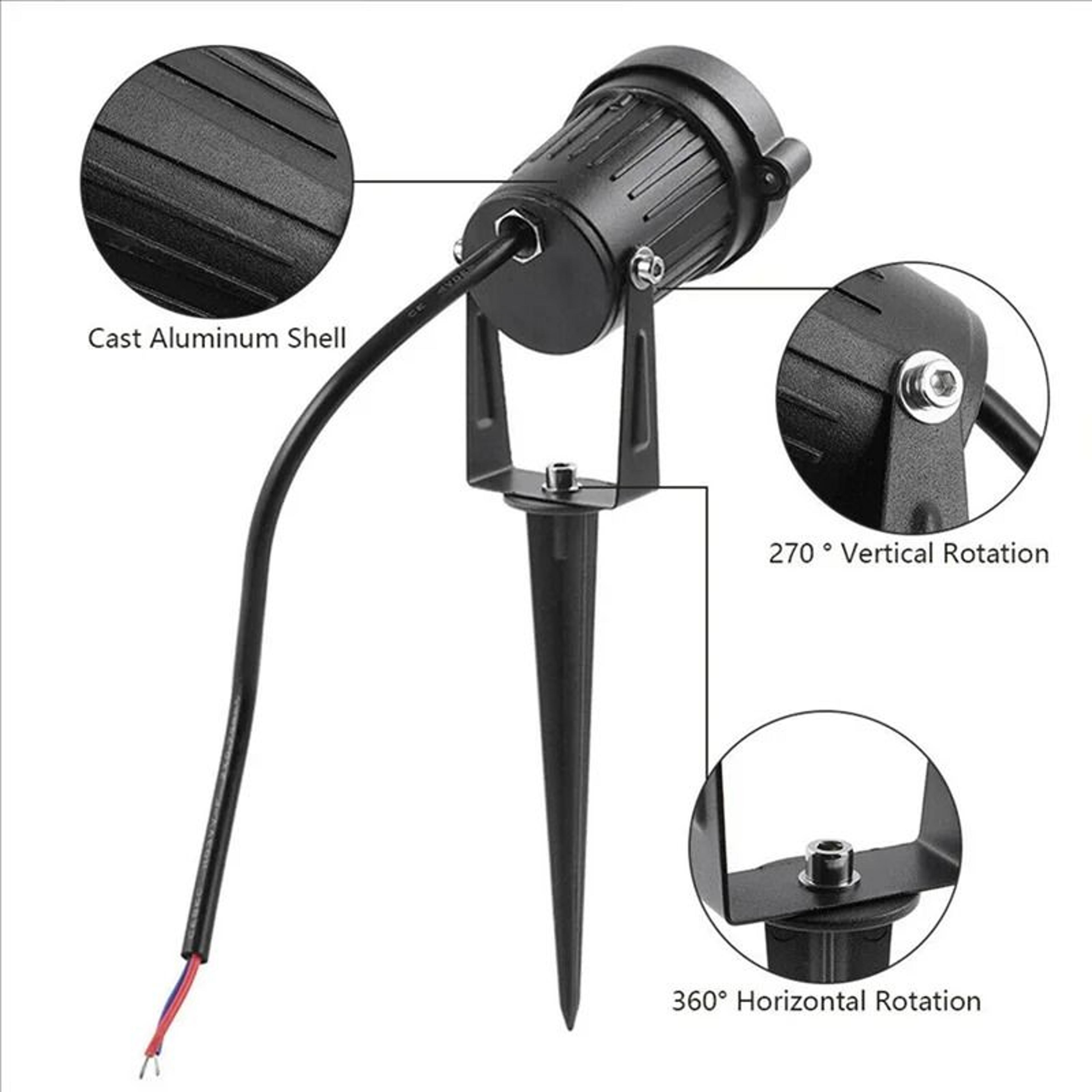 outdoor landscape led garden spotlights 8 pack waterproof pathway yard accent lamp set