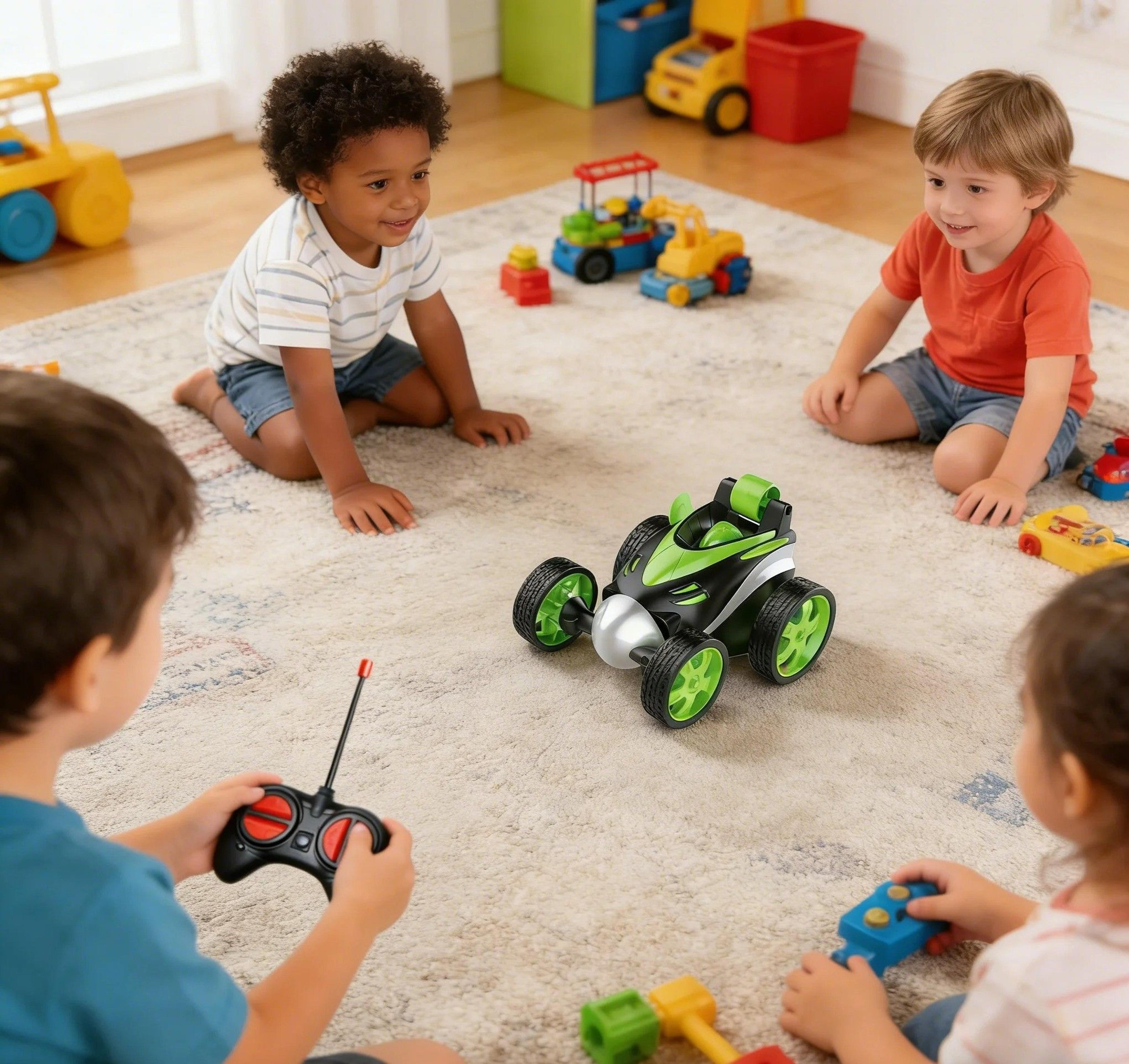 remote control stunt car 360 degree rotation flip and roll racing toy for kids