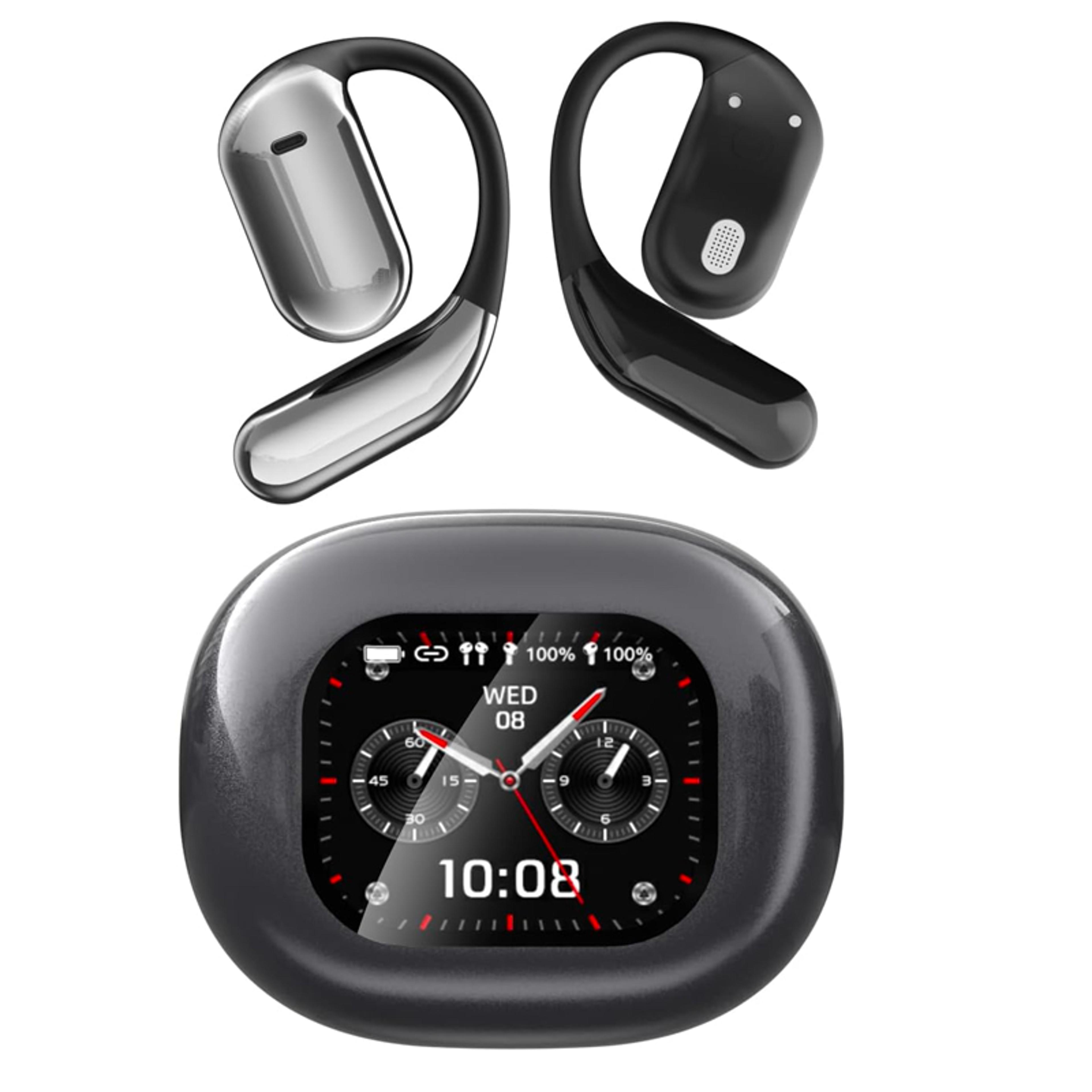 ai translation earbuds ows real time translator headphones with lcd touch screen