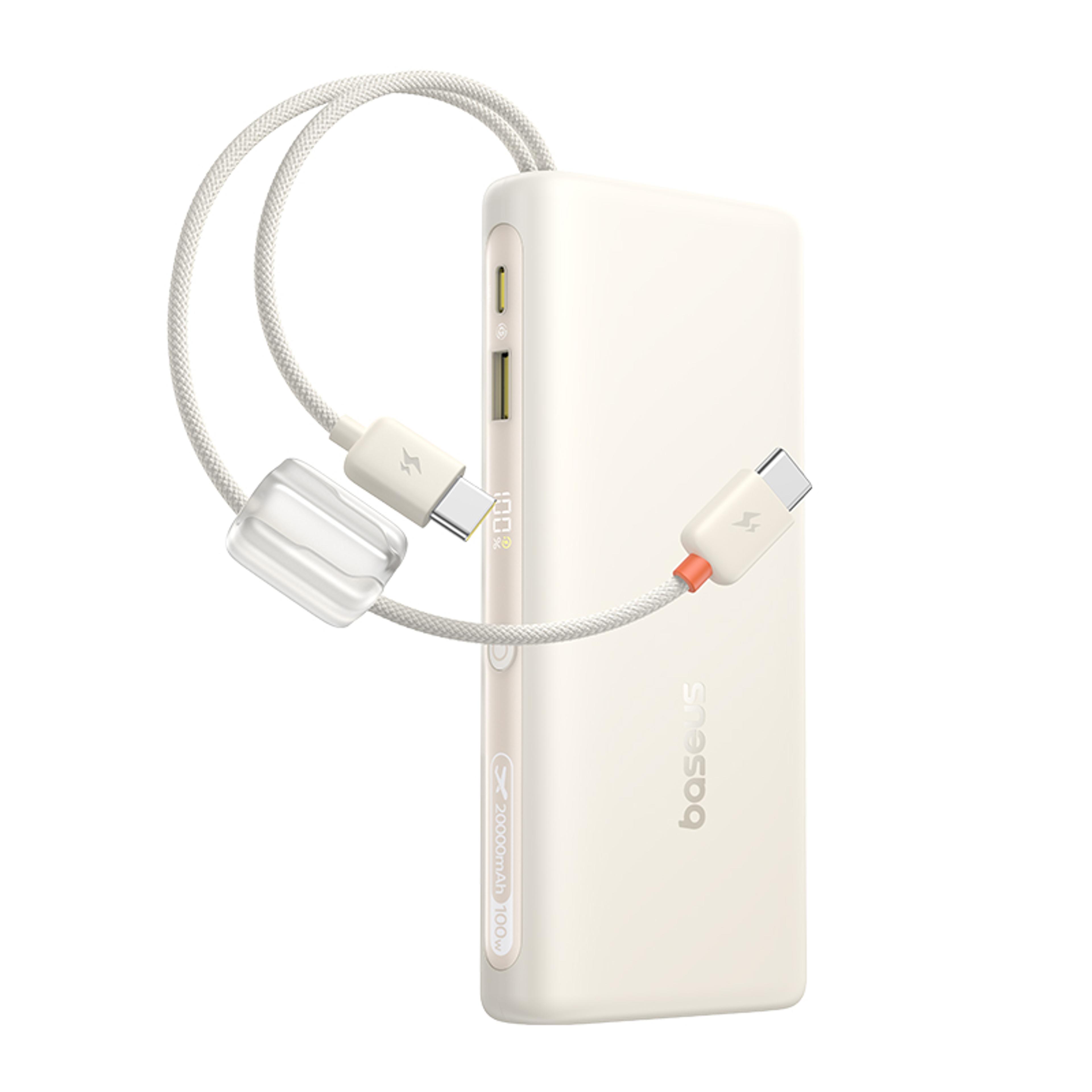 fast charging power bank with built in usb c cables