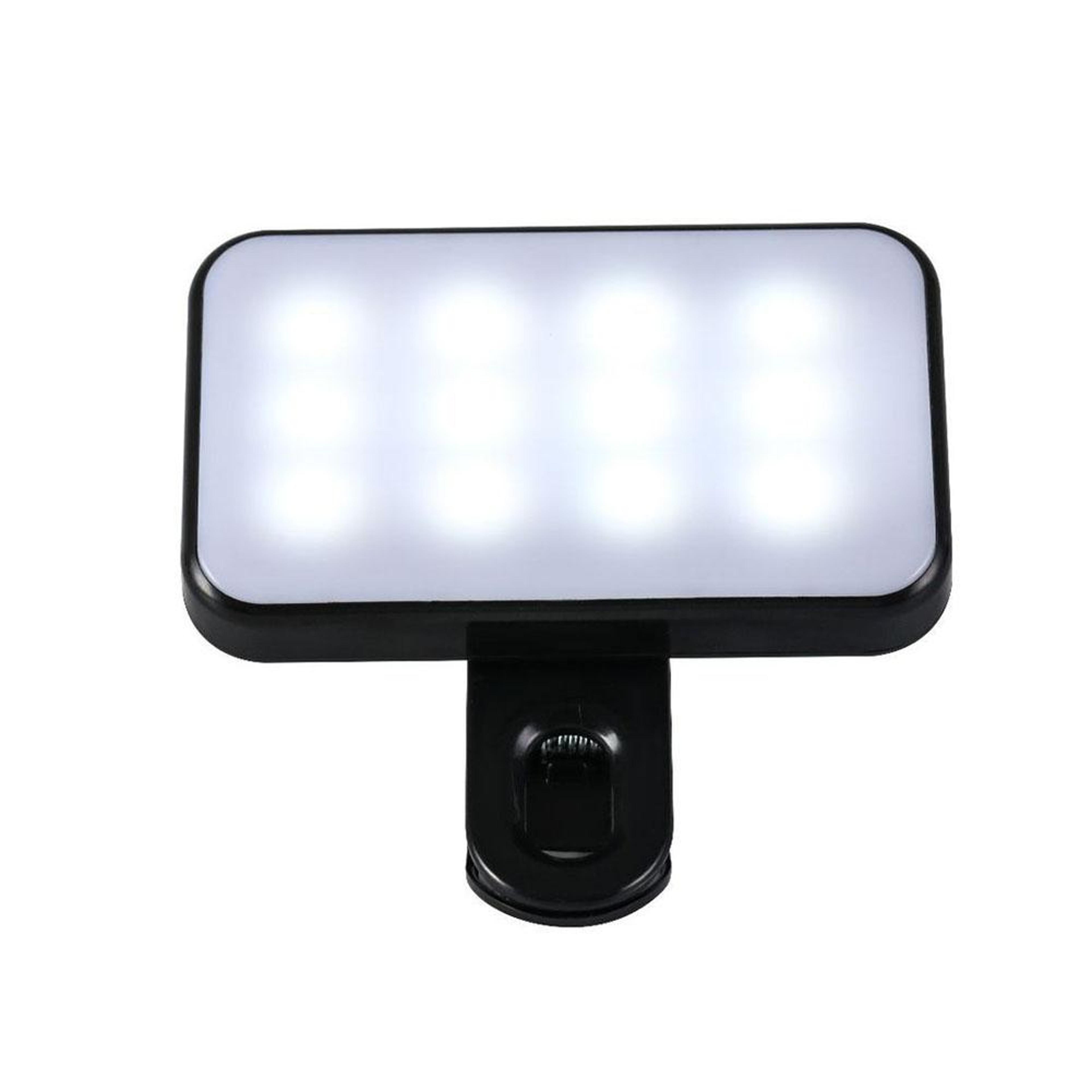product name glowclip rechargeable clip on selfie light with modes for phone and laptop