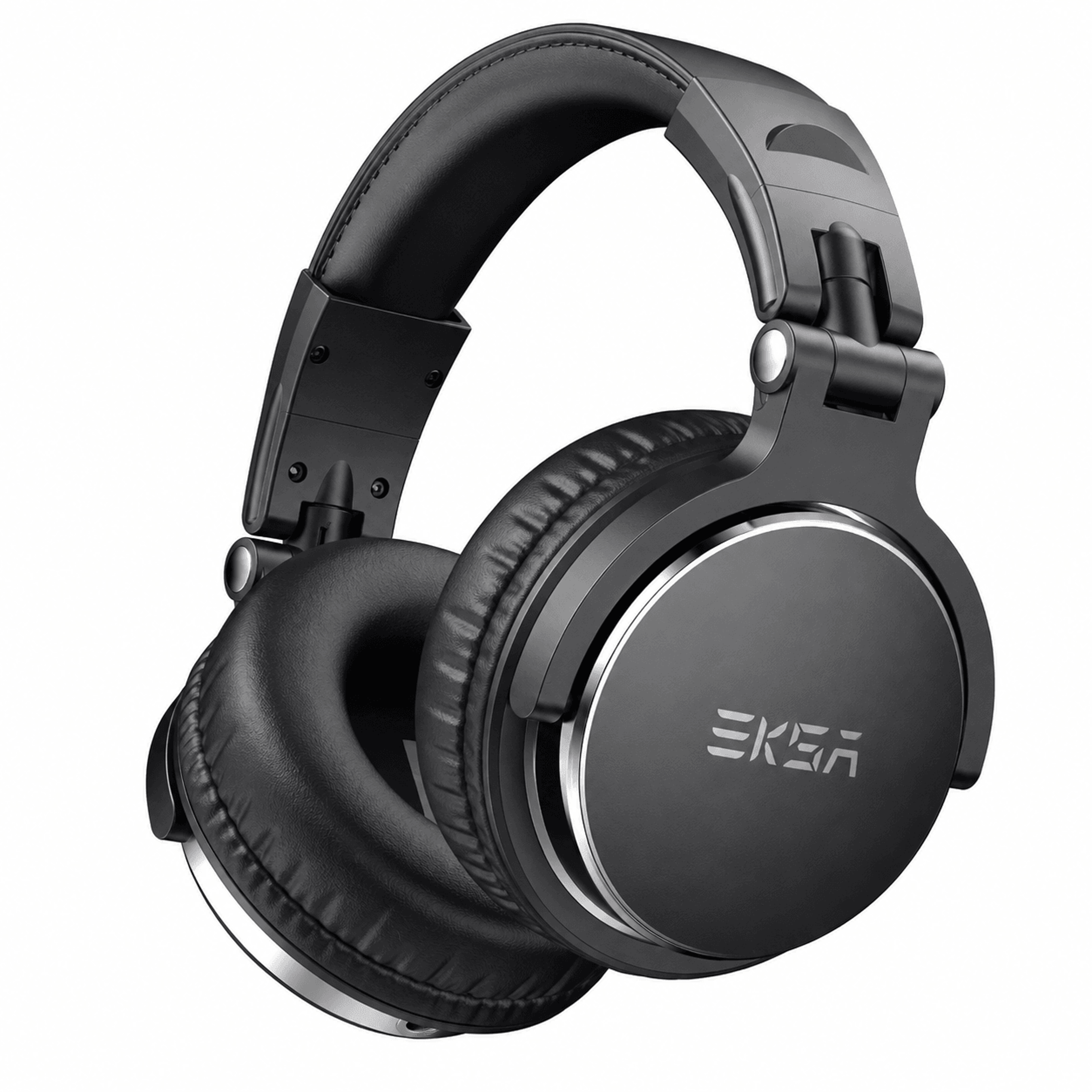 pro 50mm studio monitor headphones with mic for dj recording guitar