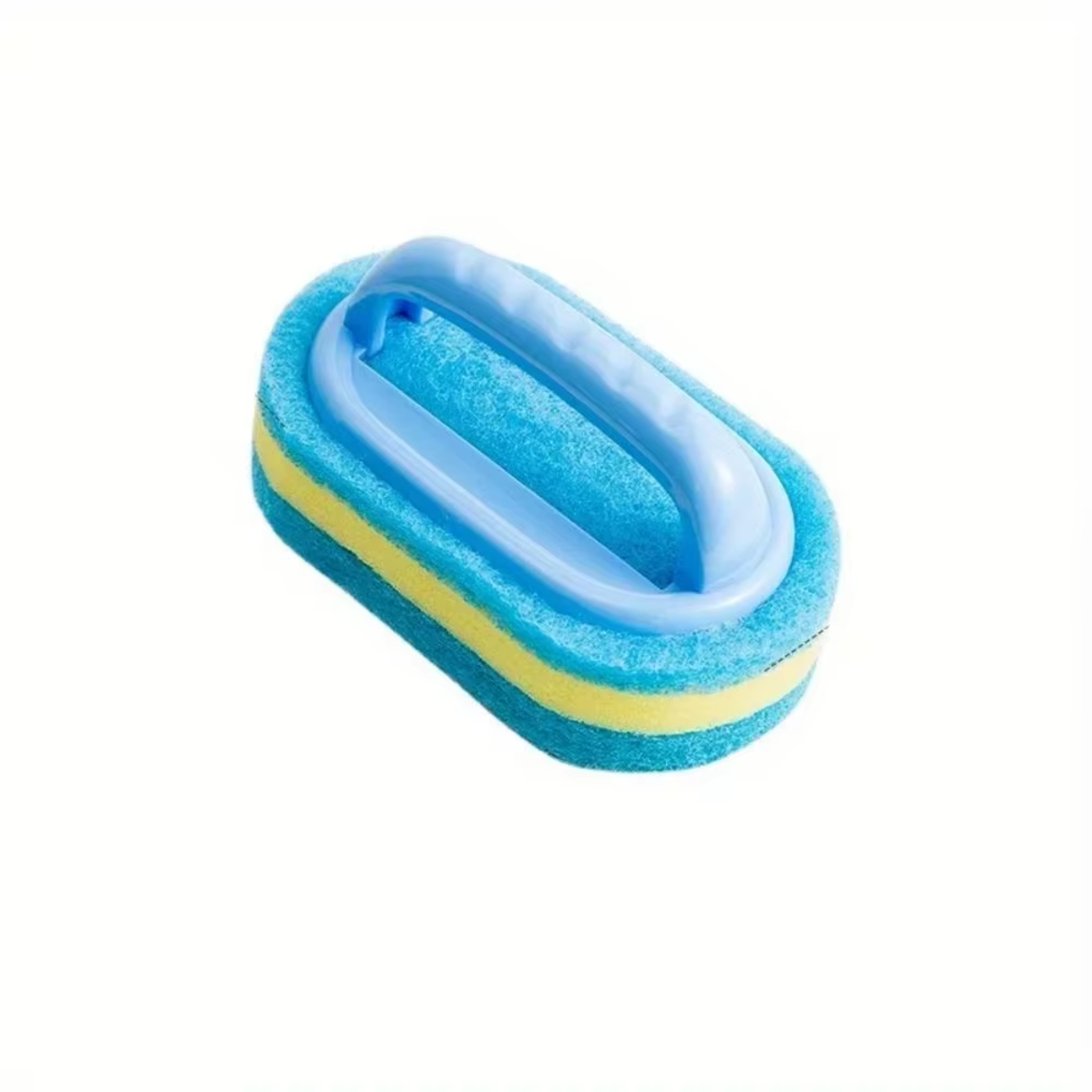 easy grip multipurpose cleaning sponge with handle for kitchen bathroom tile and tub