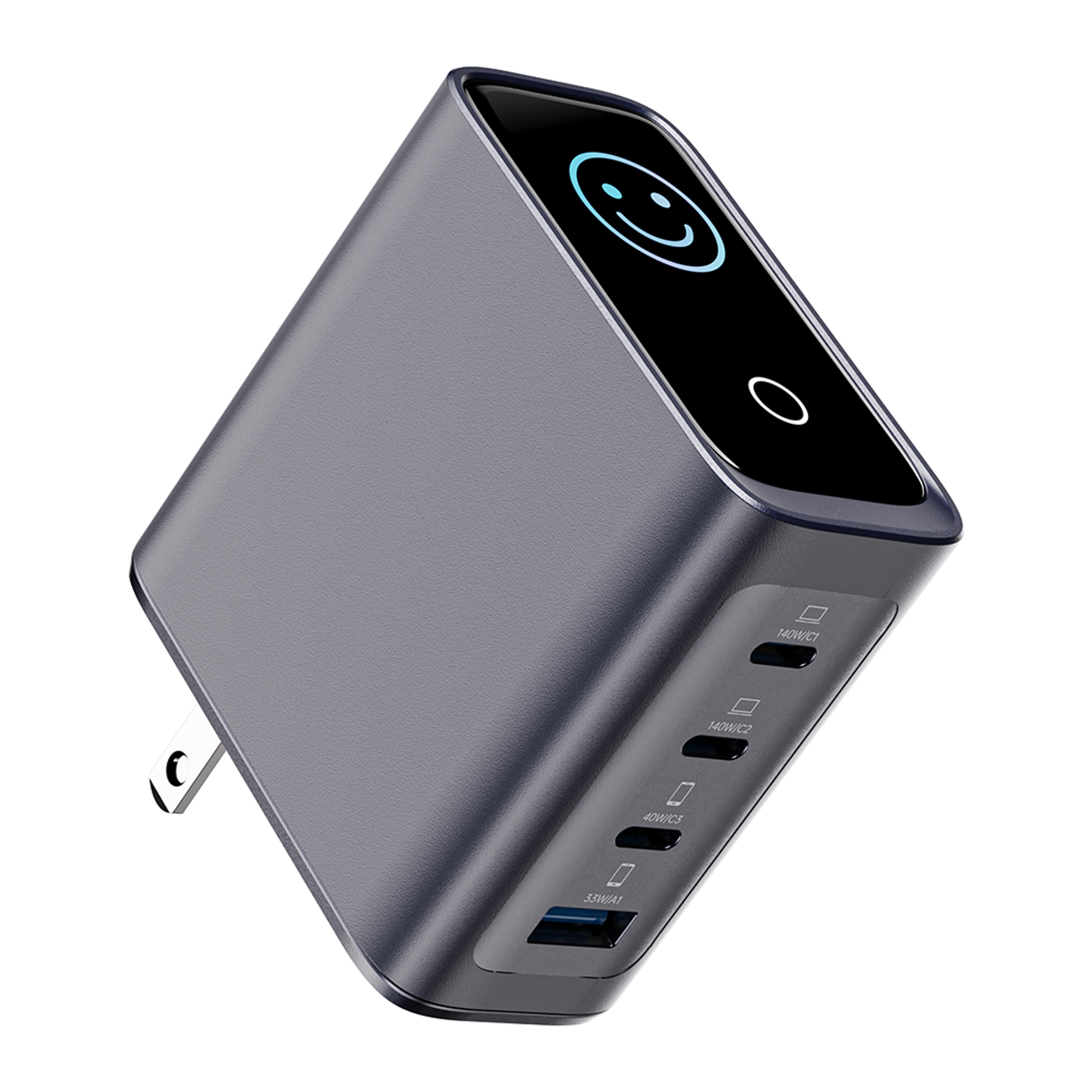fast charger with led display usb c wall travel adapter