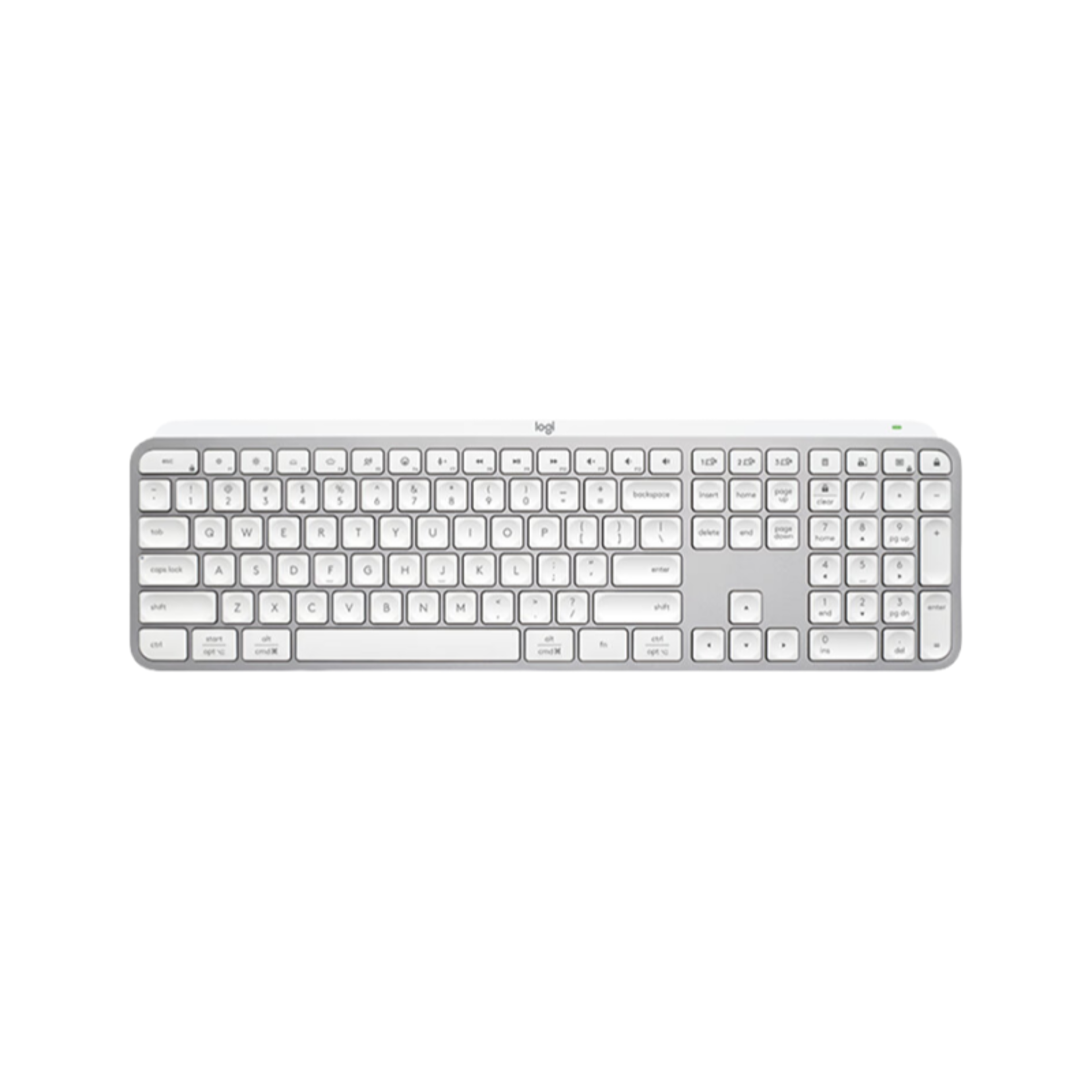 smart illuminated wireless multi device office keyboard with logi bolt